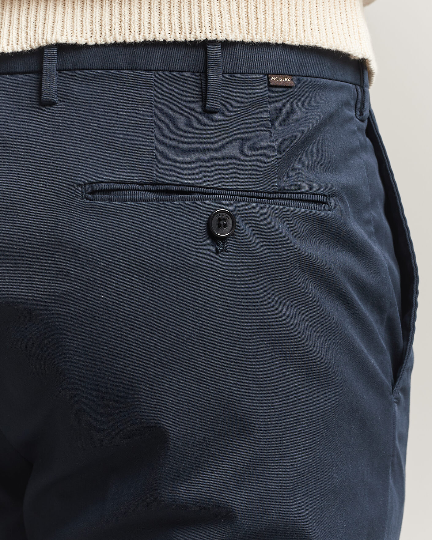 Heren | Broeken | Incotex | Regular Fit Comfort Chinos Navy