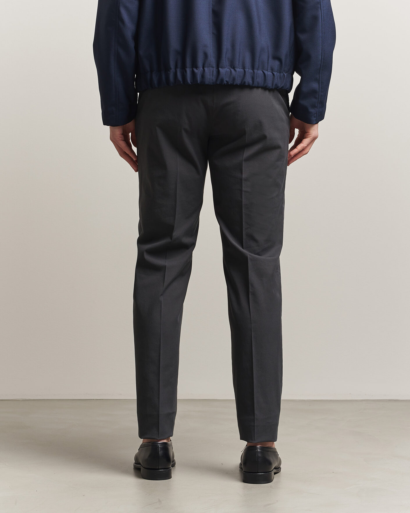 Heren | Broeken | Incotex | Regular Fit Comfort Chinos Dark Grey