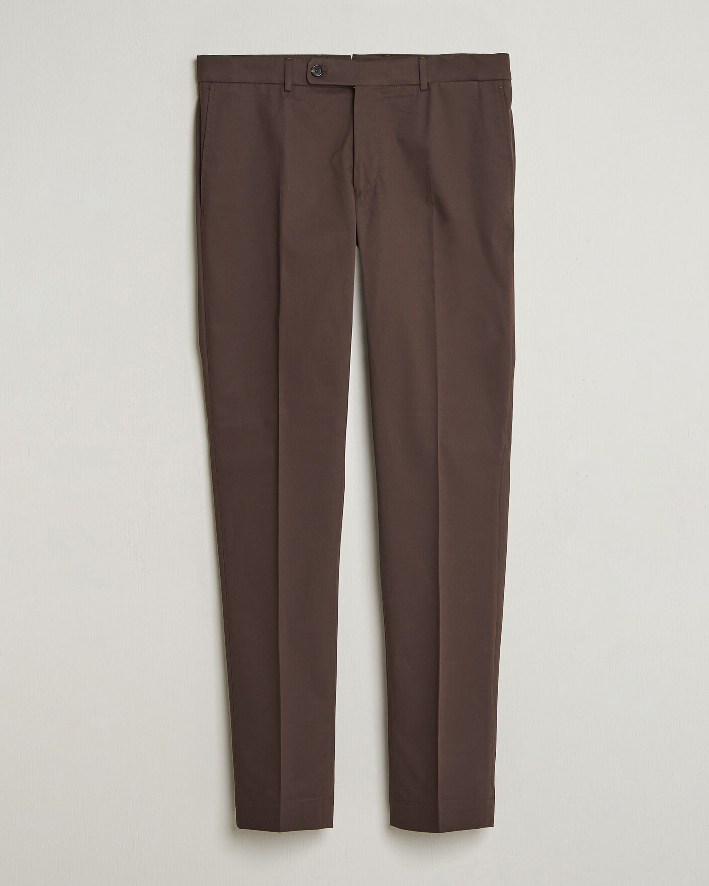 Heren | Broeken | Incotex | Regular Fit Flexgab Cotton Chinos Dark Brown