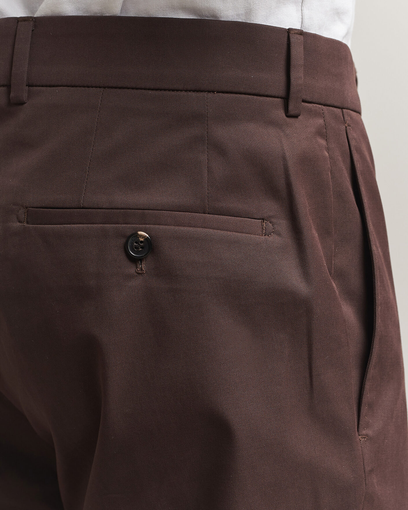 Heren | Broeken | Incotex | Regular Fit Flexgab Cotton Chinos Dark Brown