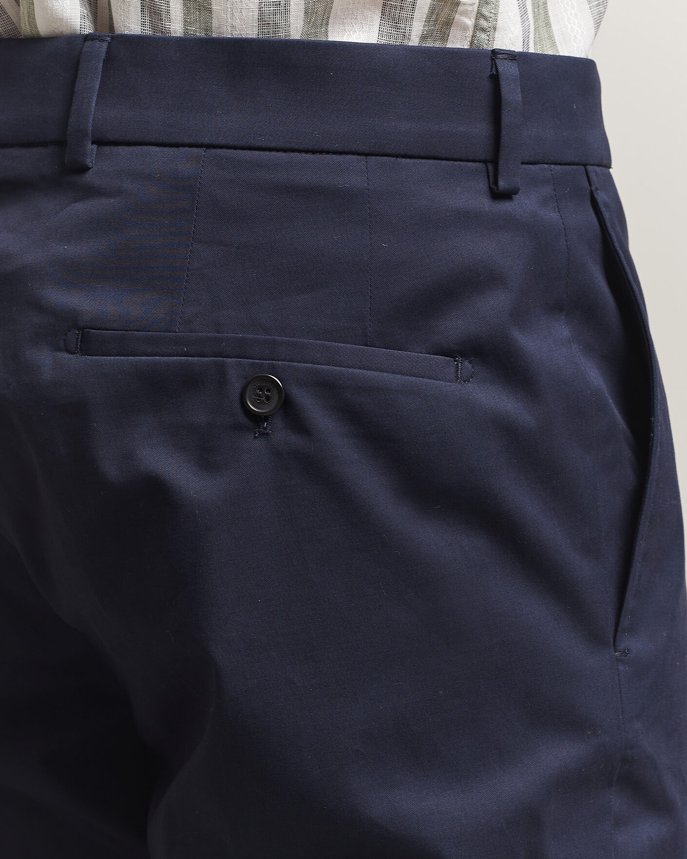 Heren | Broeken | Incotex | Regular Fit Flexgab Cotton Chinos Navy
