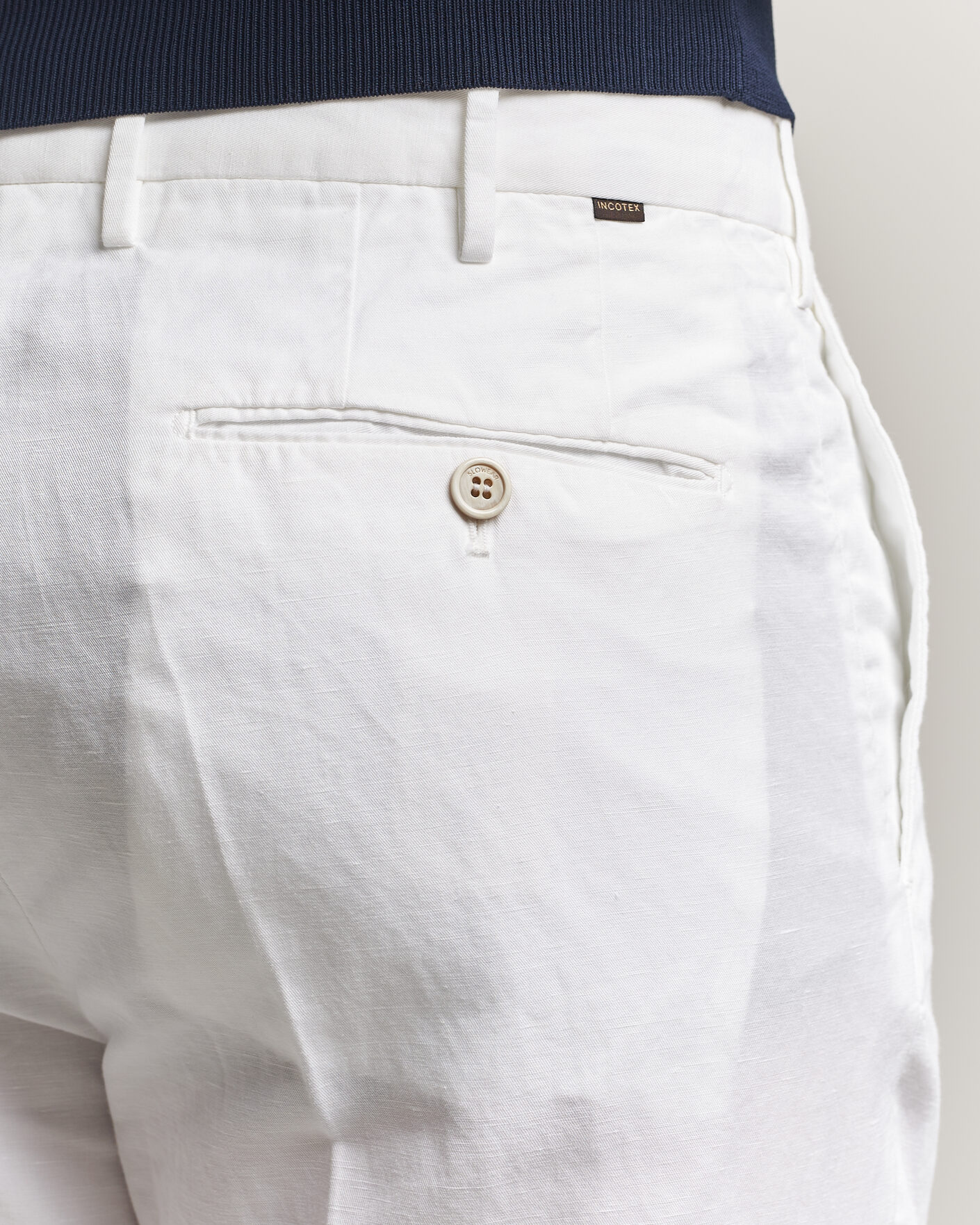 Heren | Broeken | Incotex | Regular Fit Chinolino Trousers White