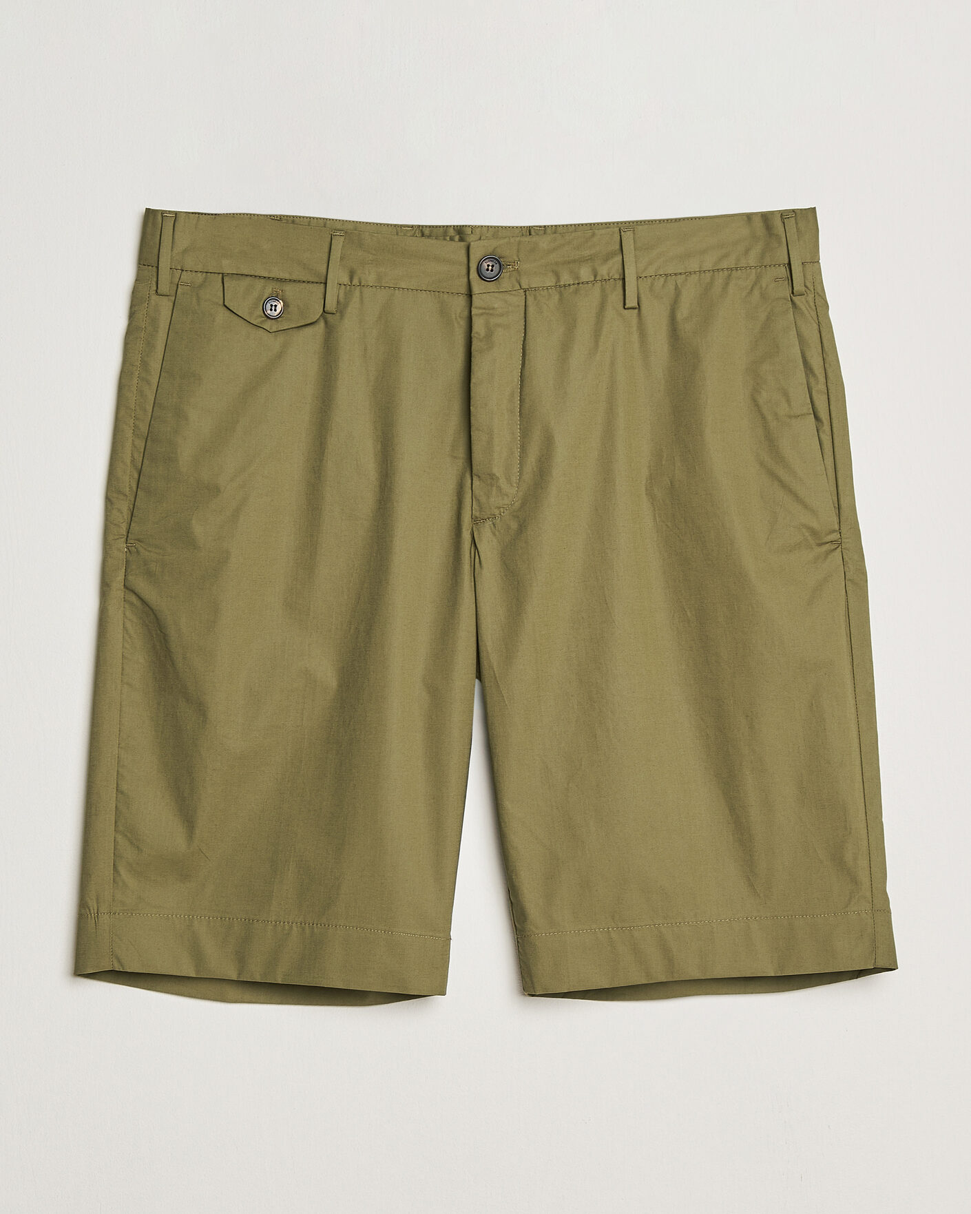 Heren | Korte broek | Incotex | Cotton Poplin Shorts Olive