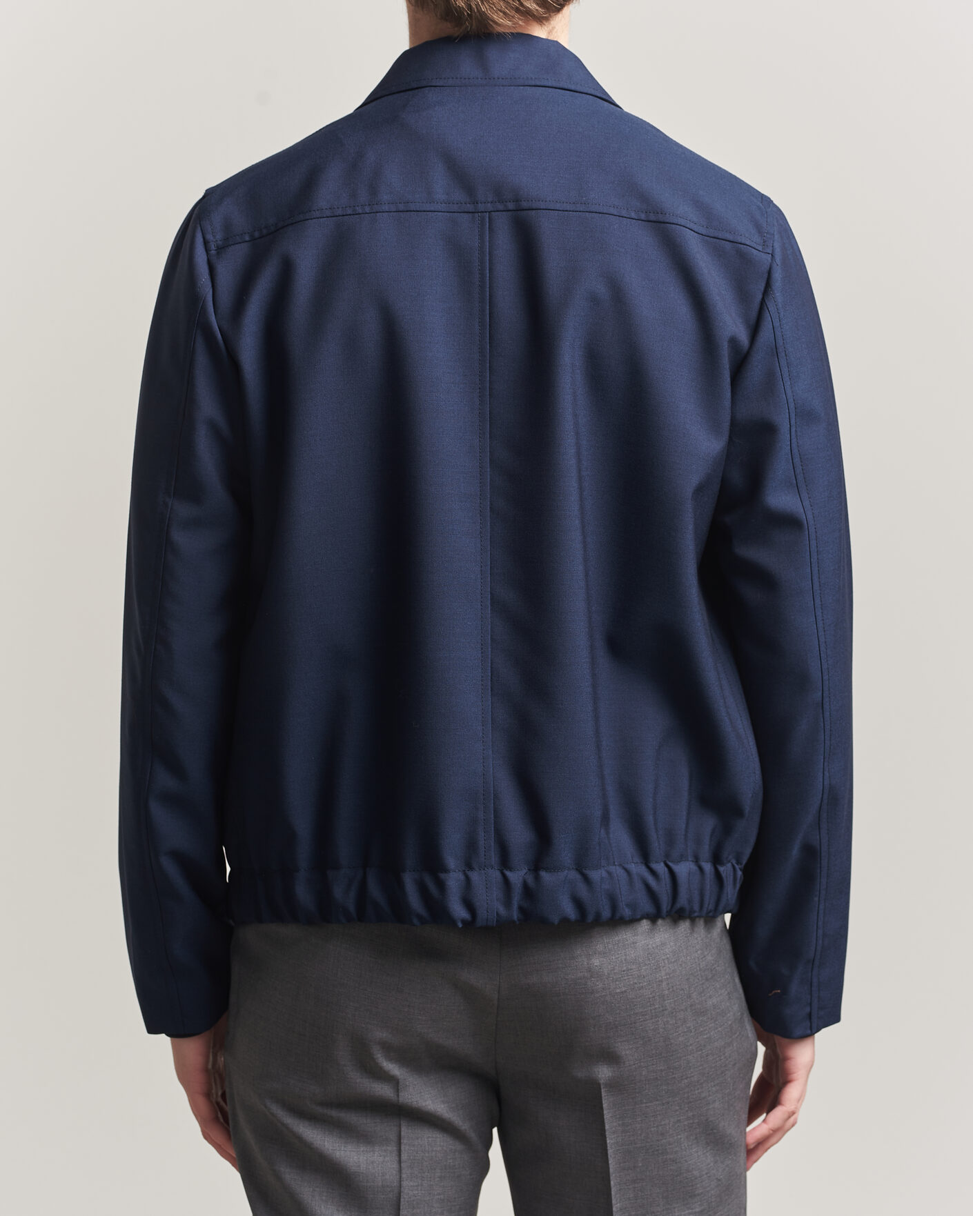 Heren | Jassen | Incotex | Primo Wool Shirt Jacket Navy