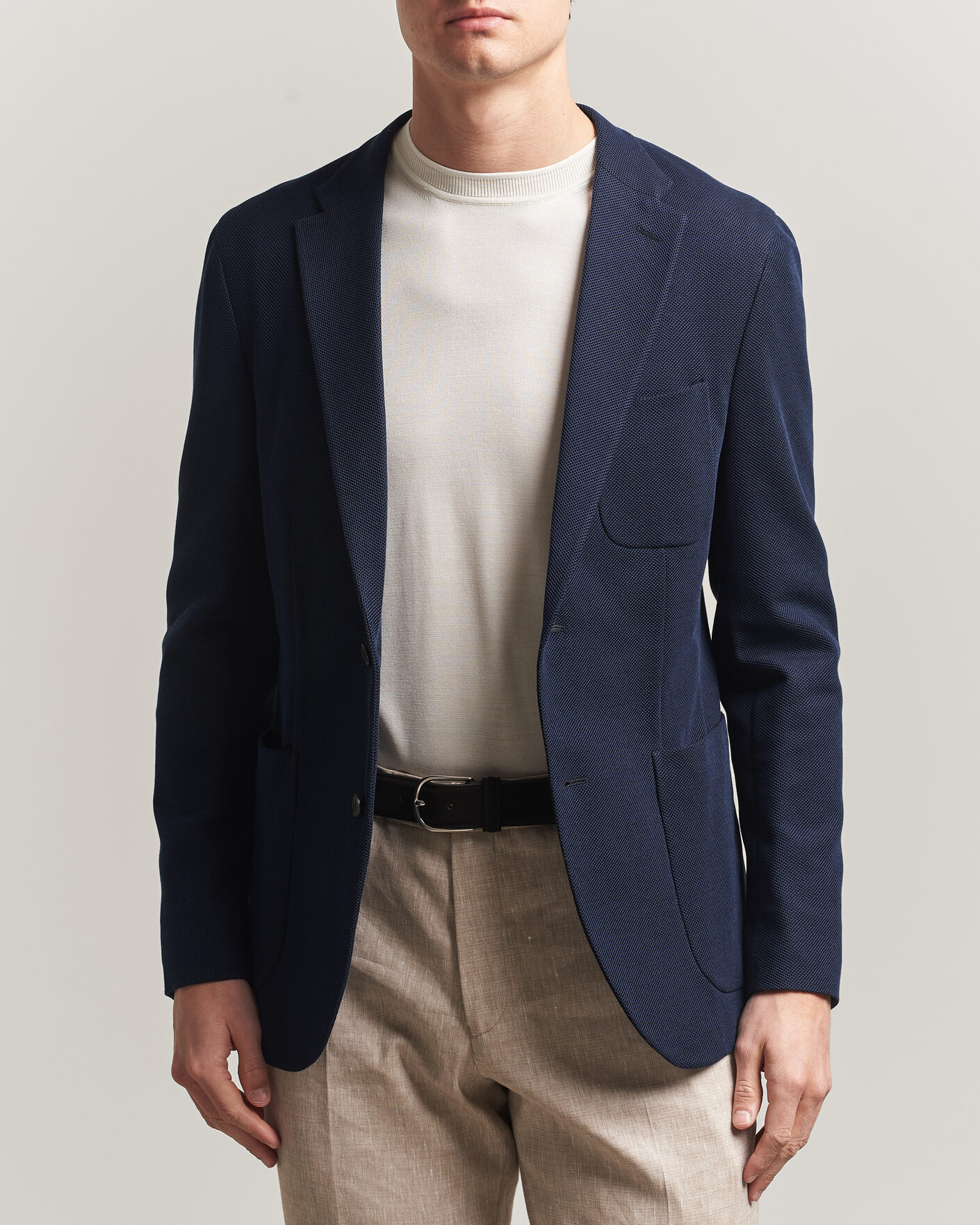 Heren | Blazers | Incotex | Unconstructed Jersey Blazer Navy