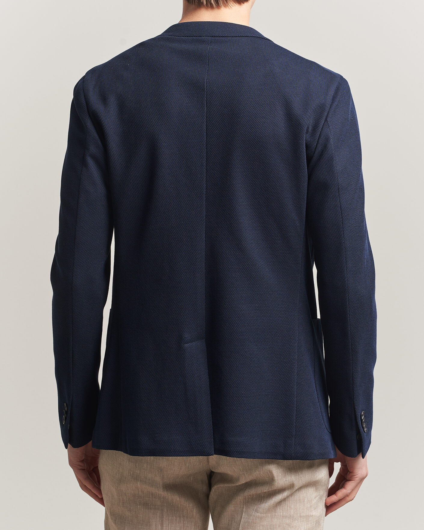 Heren | Blazers | Incotex | Unconstructed Jersey Blazer Navy