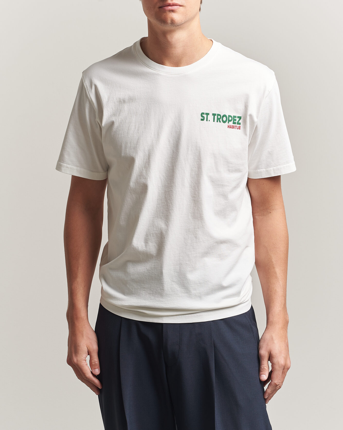 Heren | T-shirts | MC2 Saint Barth | Back Printed Cotton T-Shirt St Tropez Sun