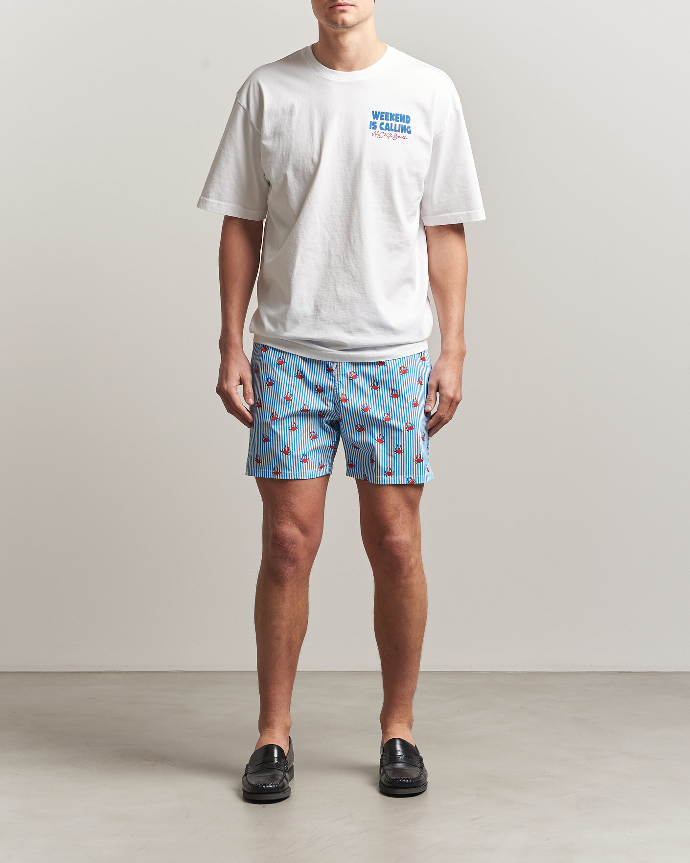 Heren | T-shirts | MC2 Saint Barth | Back Printed Cotton T-Shirt Weekend Jet