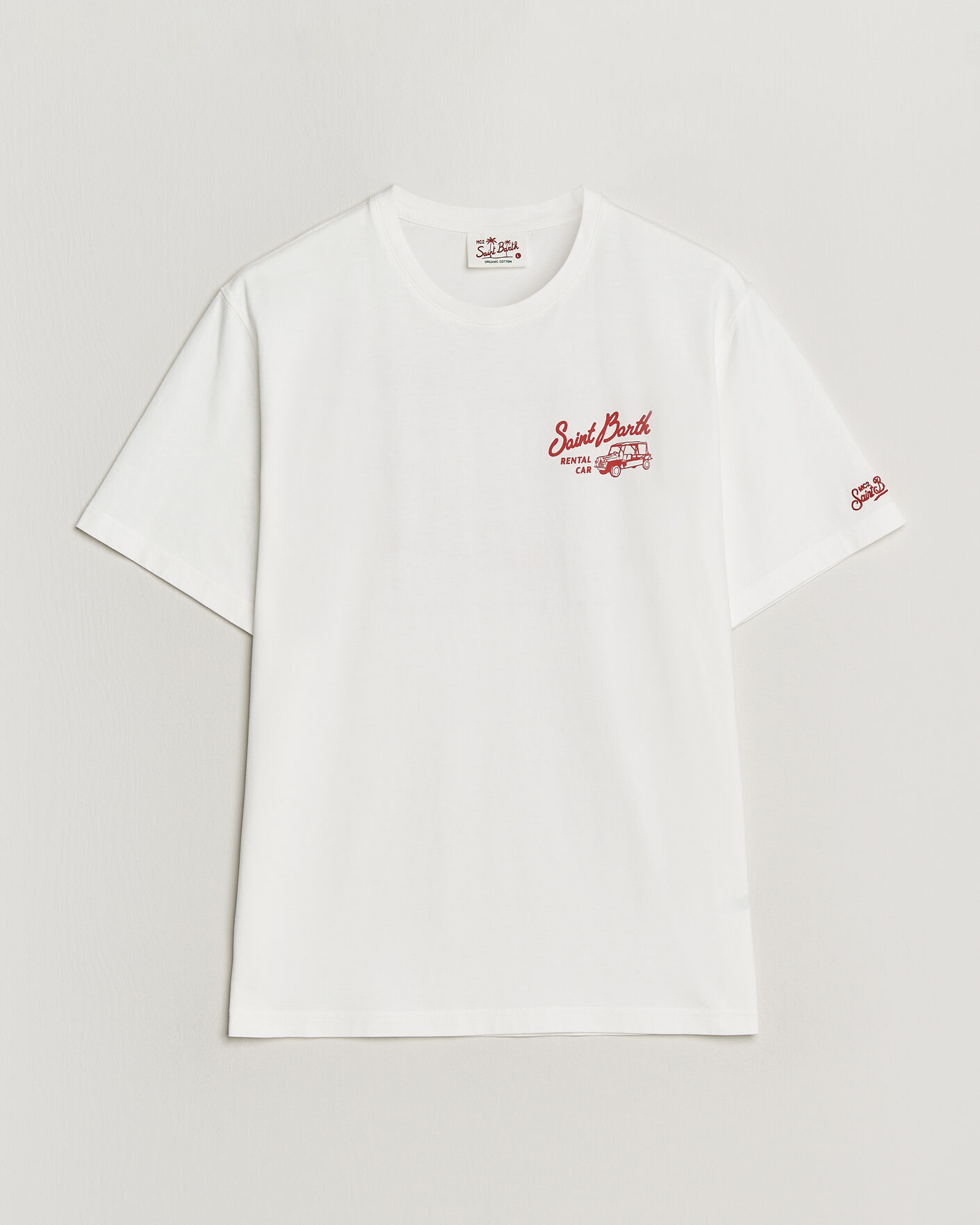Heren | T-shirts | MC2 Saint Barth | Back Printed Cotton T-Shirt Rental Car