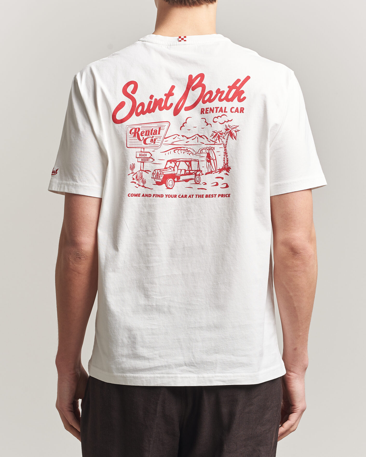 Heren | T-shirts | MC2 Saint Barth | Back Printed Cotton T-Shirt Rental Car
