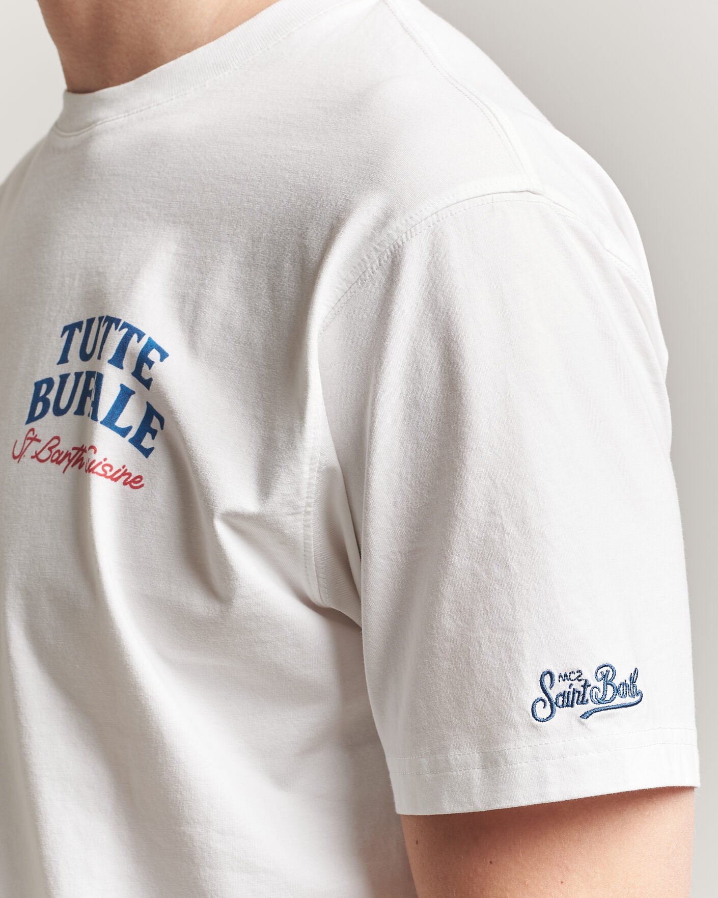 Heren | T-shirts | MC2 Saint Barth | Back Printed Cotton T-Shirt Bufale