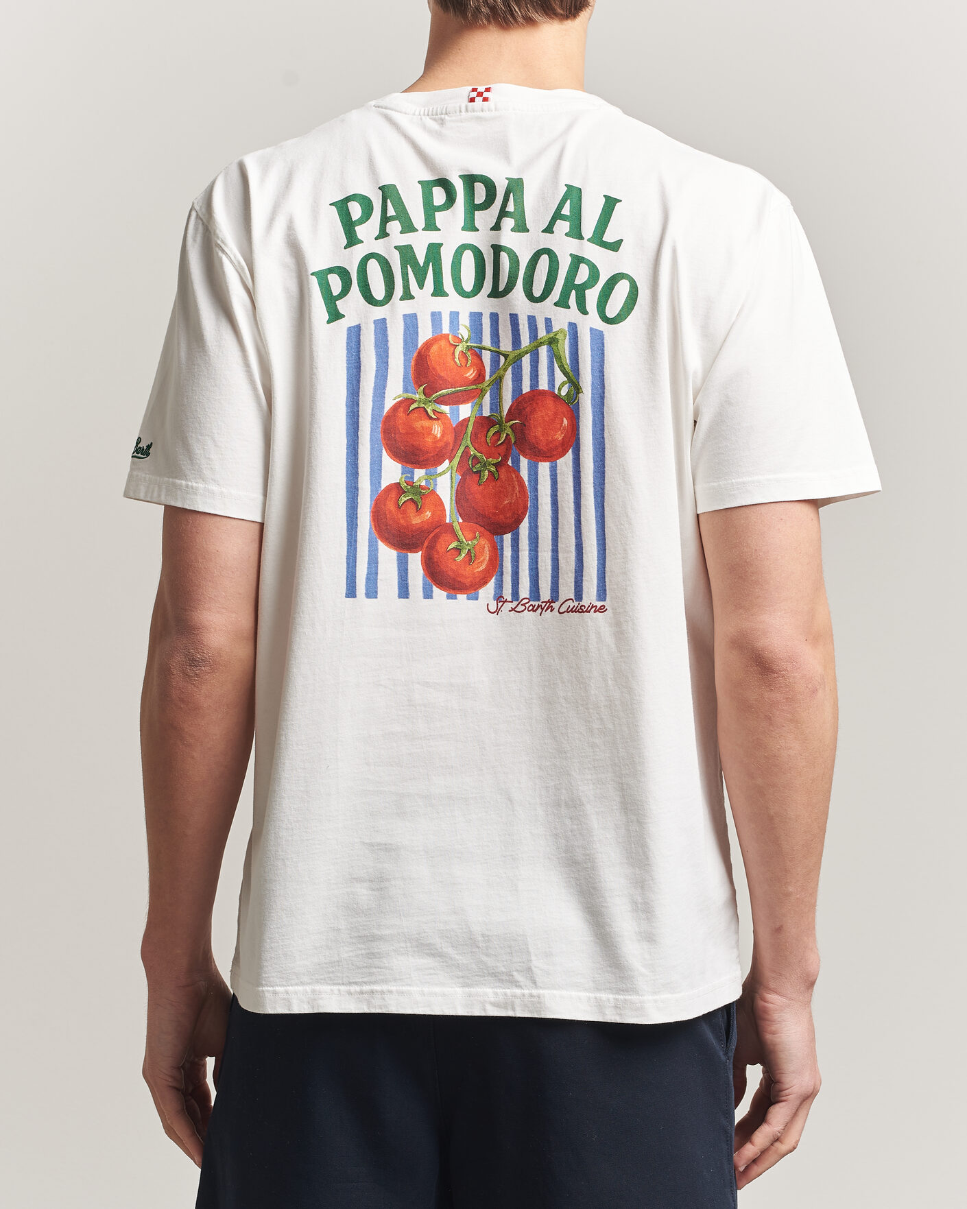Heren | T-shirts | MC2 Saint Barth | Back Printed Cotton T-Shirt Pappa Pomodoro