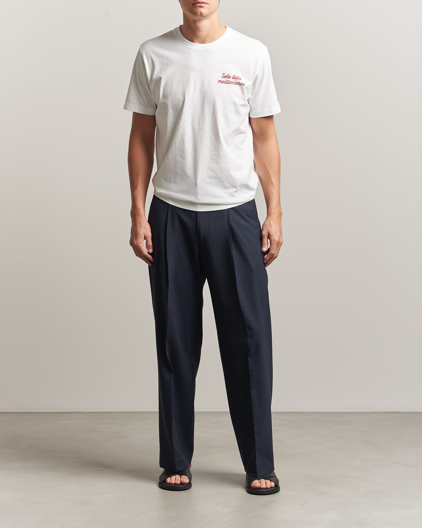Heren | T-shirts | MC2 Saint Barth | Back Printed Cotton T-Shirt Dieta Mediterranea