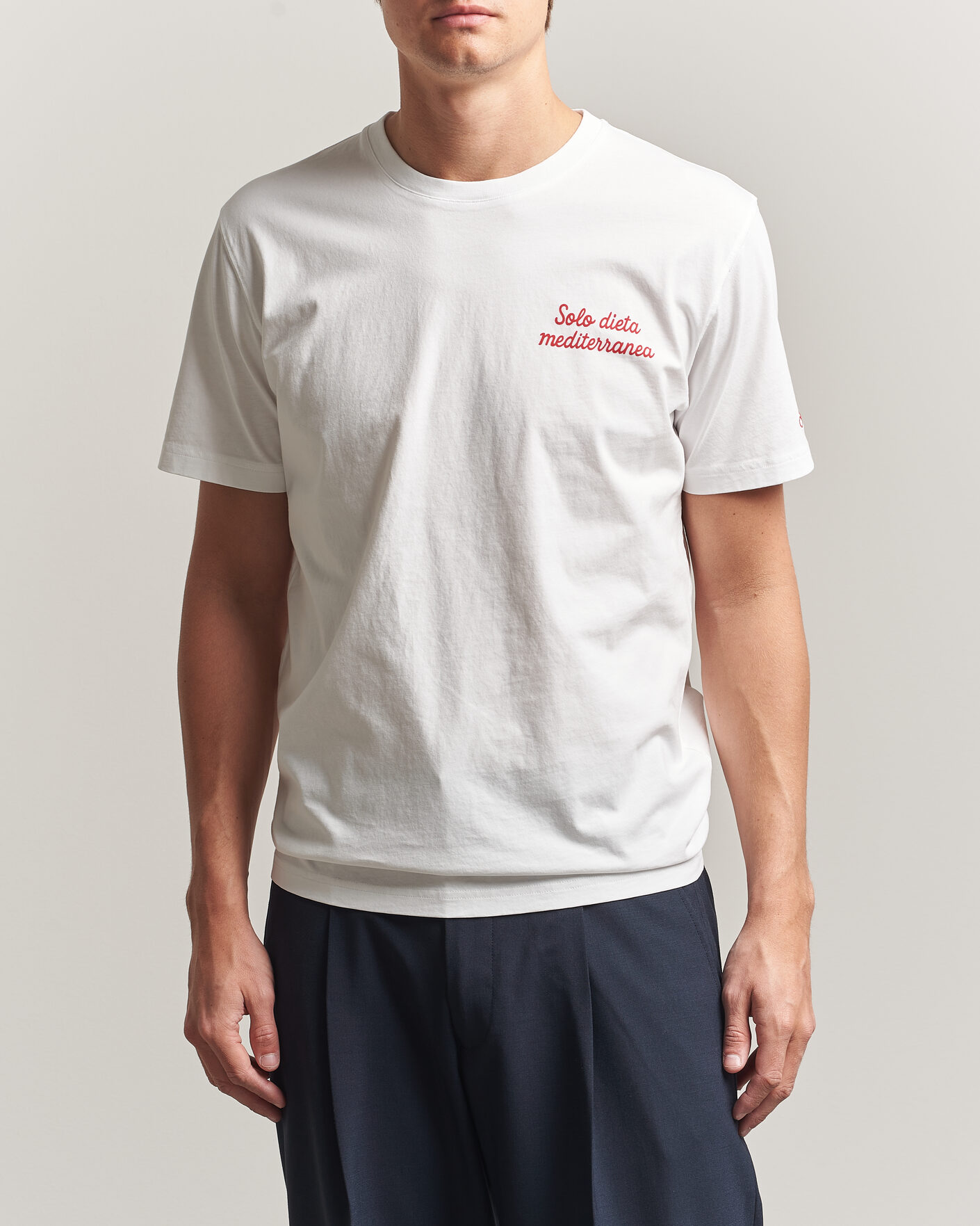 Heren | T-shirts | MC2 Saint Barth | Back Printed Cotton T-Shirt Dieta Mediterranea