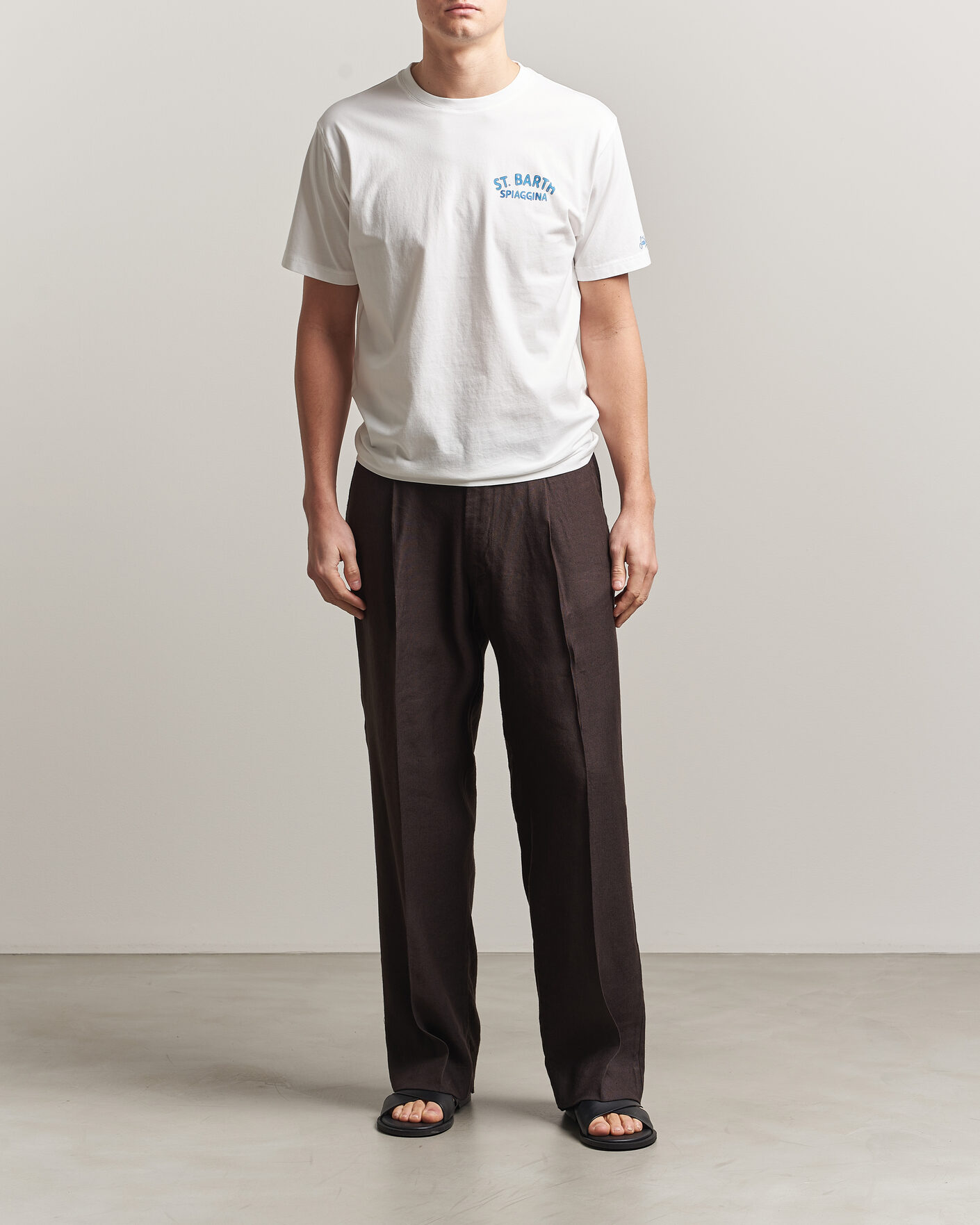 Heren | T-shirts | MC2 Saint Barth | Back Printed Cotton T-Shirt Spiaggina