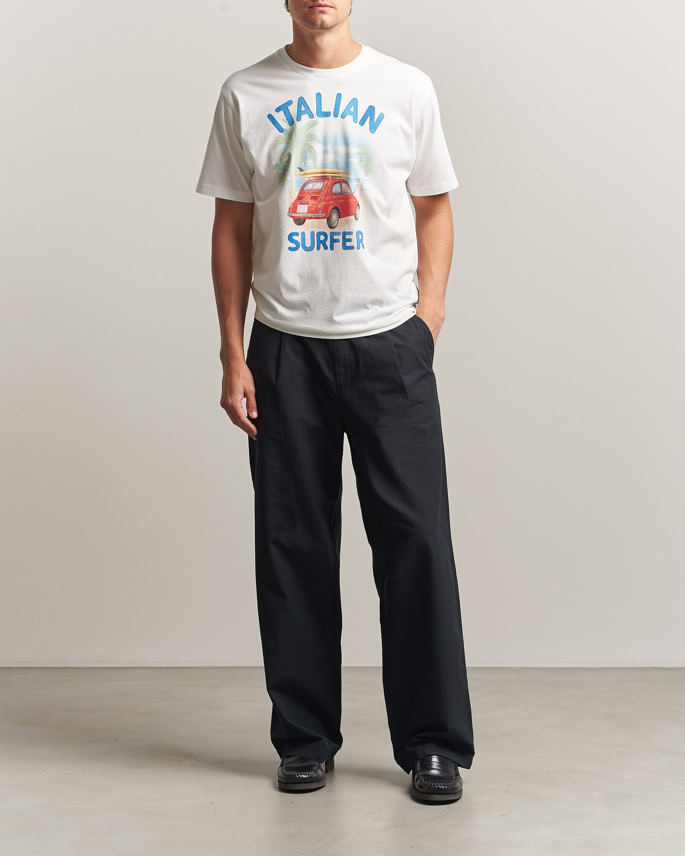 Heren | T-shirts | MC2 Saint Barth | Printed Cotton T-Shirt Italian Surfer