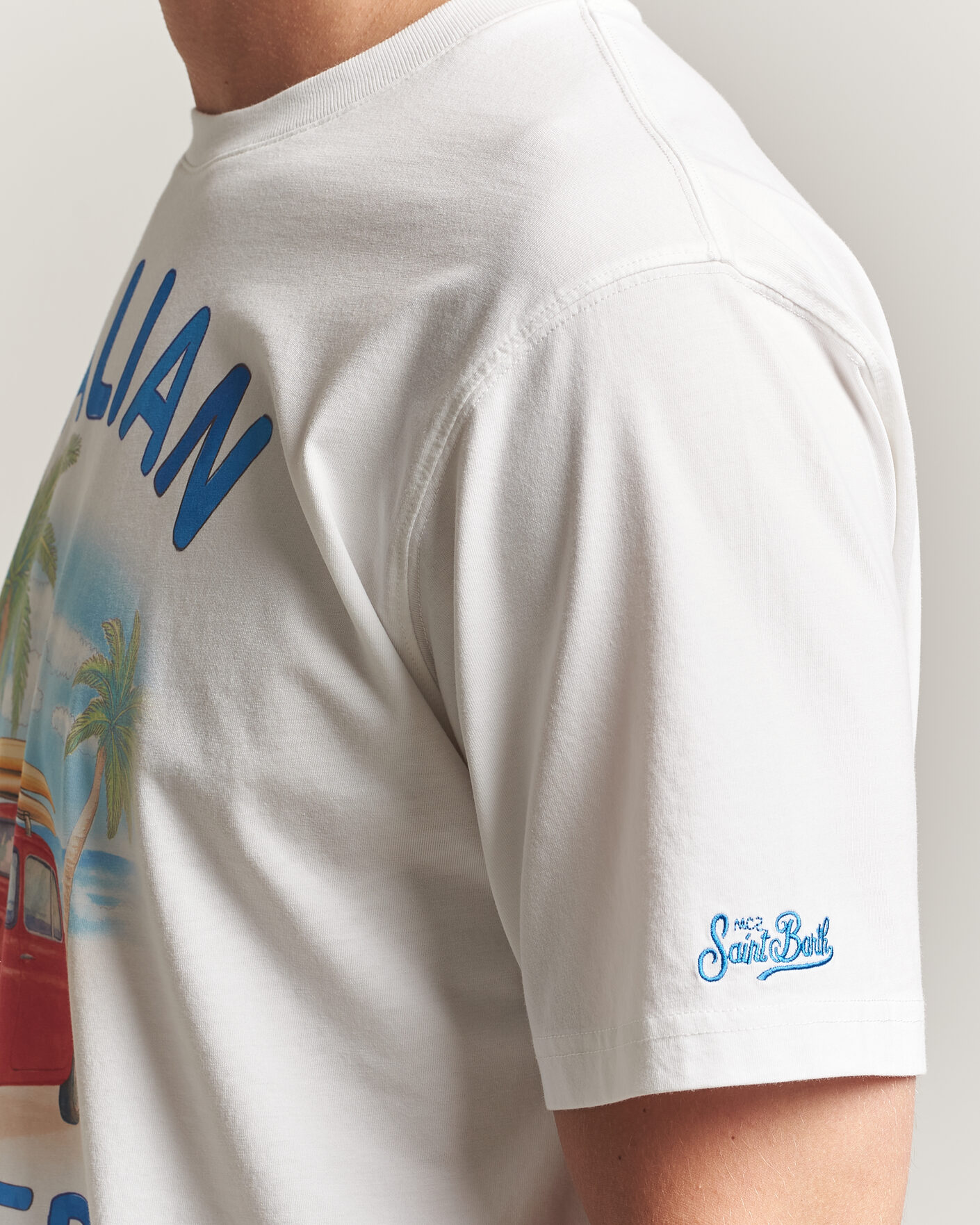 Heren | T-shirts | MC2 Saint Barth | Printed Cotton T-Shirt Italian Surfer