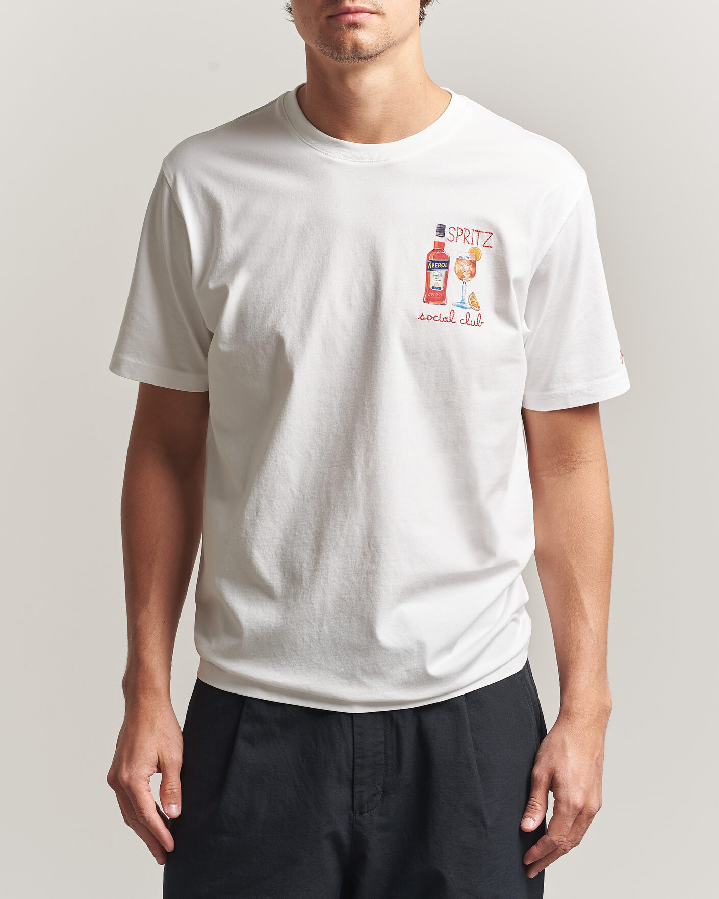 Heren | T-shirts | MC2 Saint Barth | Printed Cotton T-Shirt Social Spritz