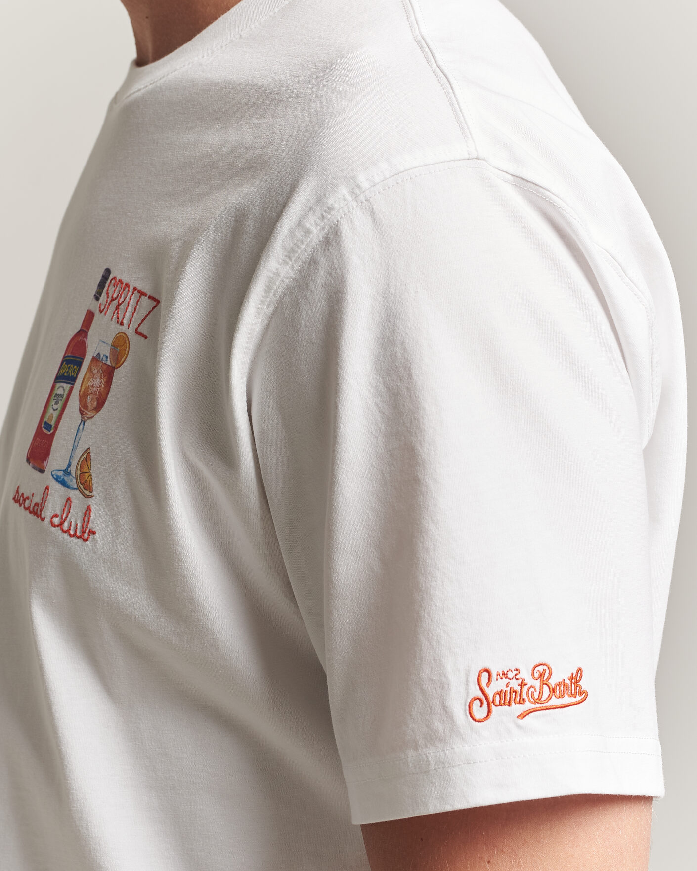 Heren | T-shirts | MC2 Saint Barth | Printed Cotton T-Shirt Social Spritz