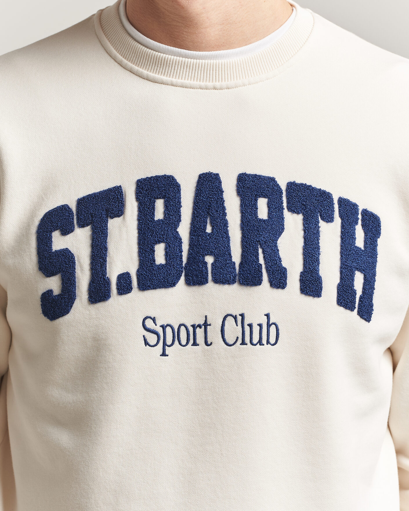 Heren | Truien | MC2 Saint Barth | Terry Cotton Logo Sweatshirt Off White