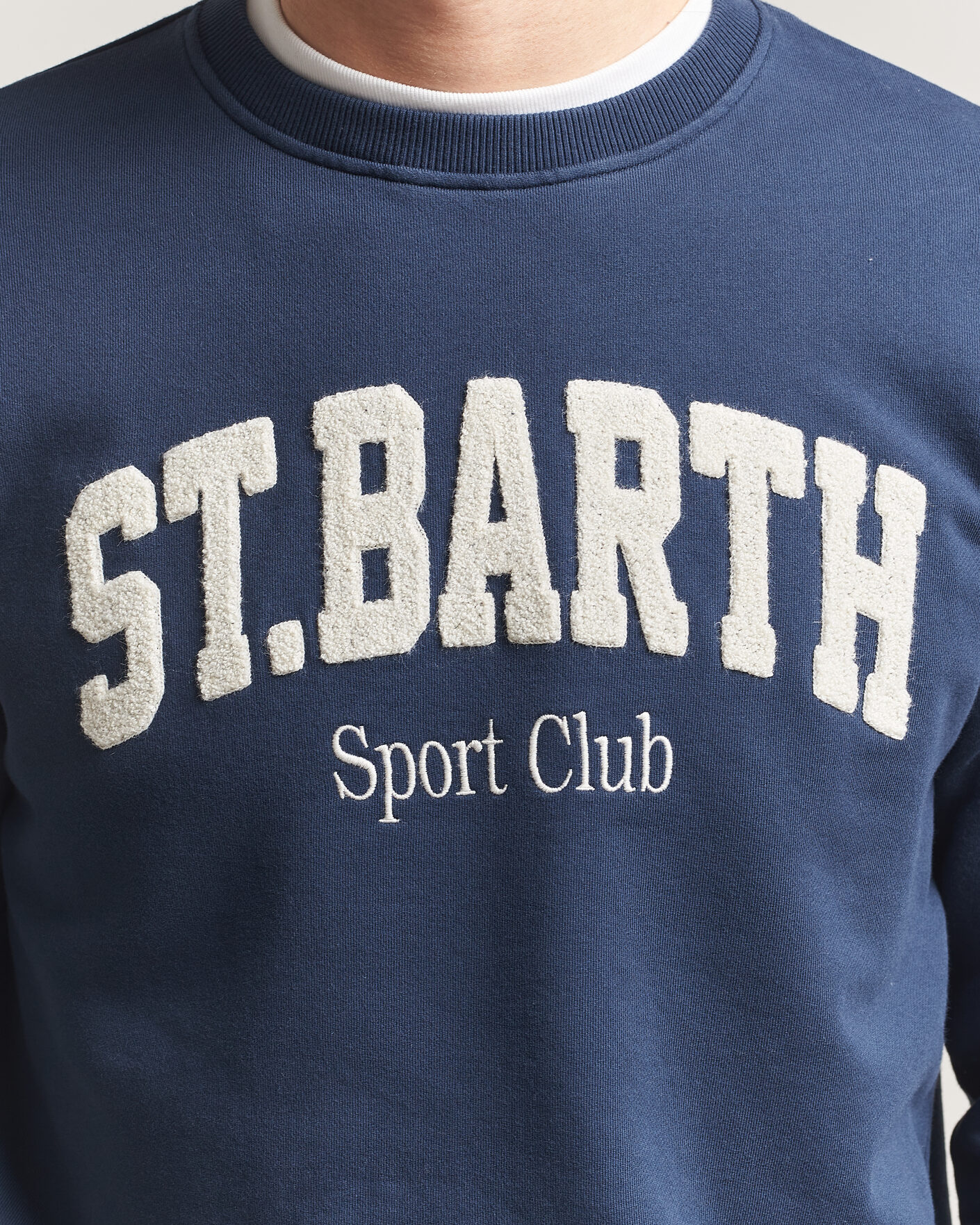 Heren | Truien | MC2 Saint Barth | Terry Cotton Logo Sweatshirt Navy