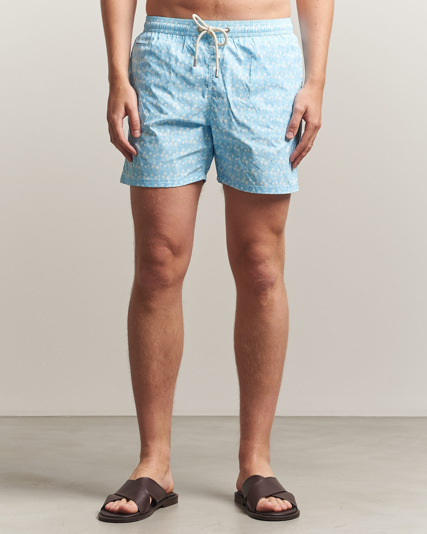 Heren | Zwembroek | MC2 Saint Barth | Printed Swim Shorts Blue Palms