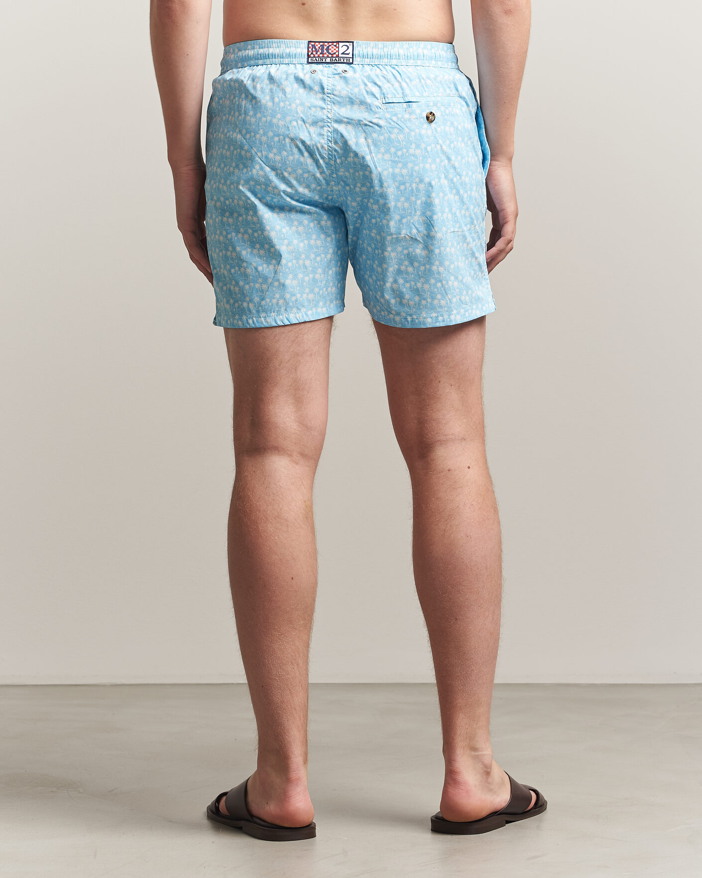 Heren | Zwembroek | MC2 Saint Barth | Printed Swim Shorts Blue Palms