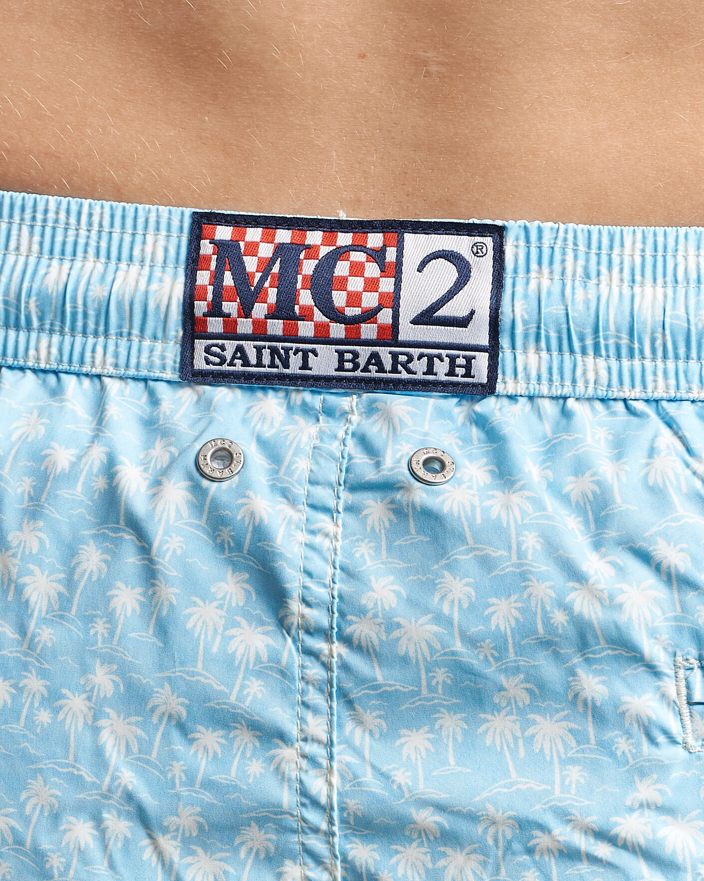 Heren | Zwembroek | MC2 Saint Barth | Printed Swim Shorts Blue Palms