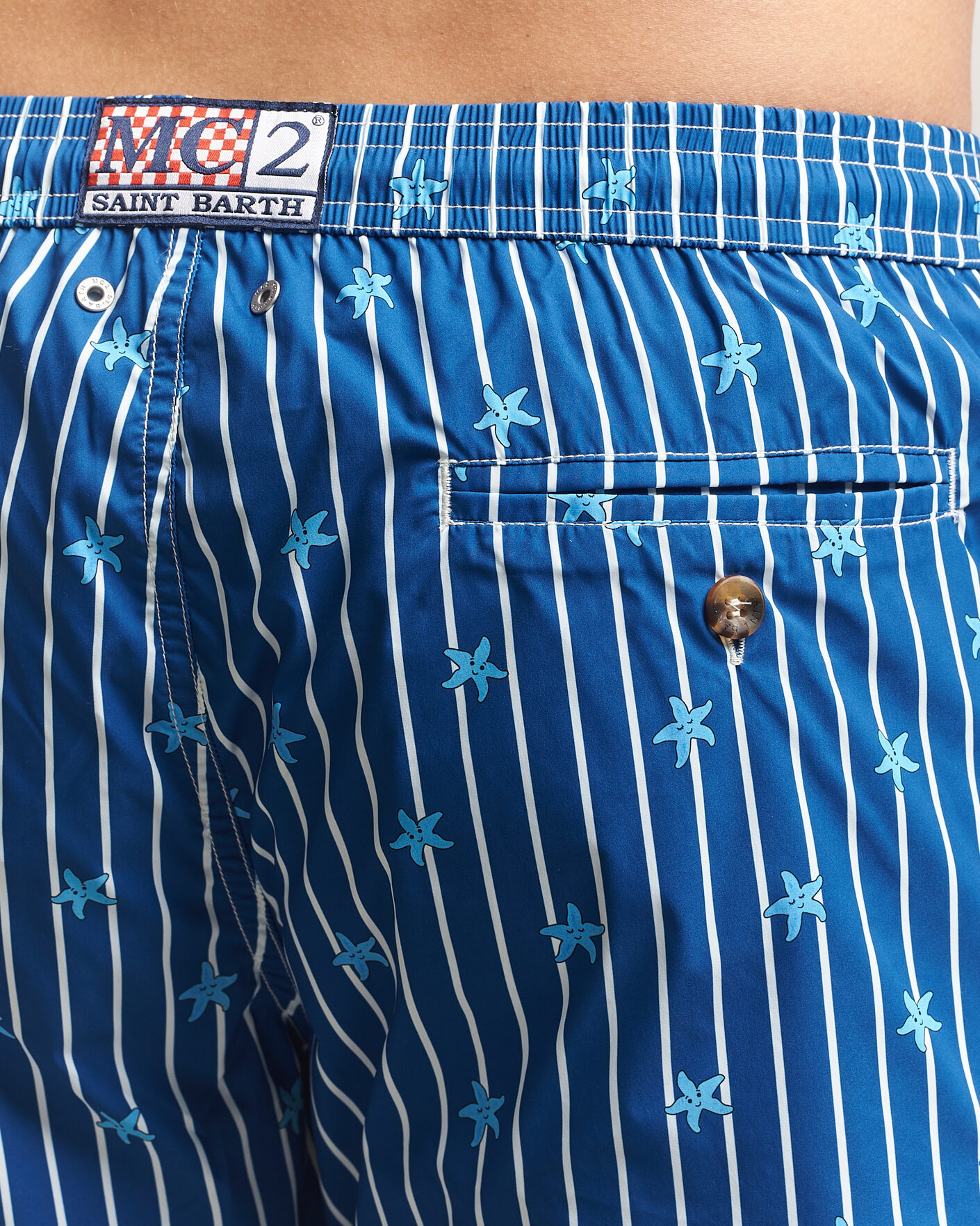 Heren | Zwembroek | MC2 Saint Barth | Printed Swim Shorts Blue Starfish