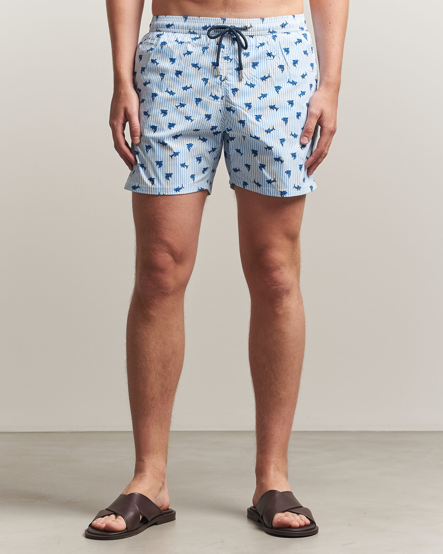 Heren | Zwembroek | MC2 Saint Barth | Printed Swim Shorts Blue Sharks