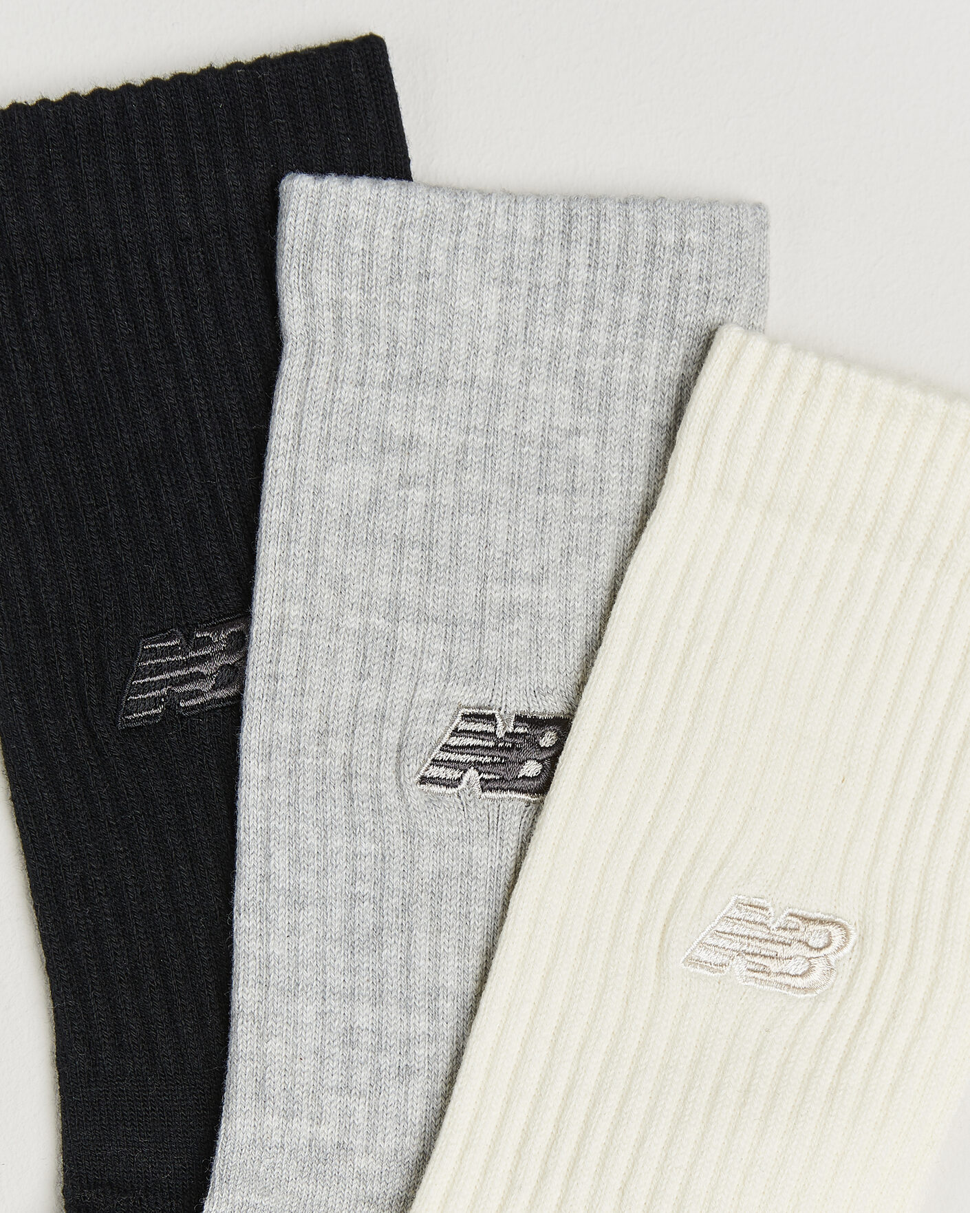 Heren | Ondergoed | New Balance | 3-Pack Active Premium Crew Socks Black/White/Grey