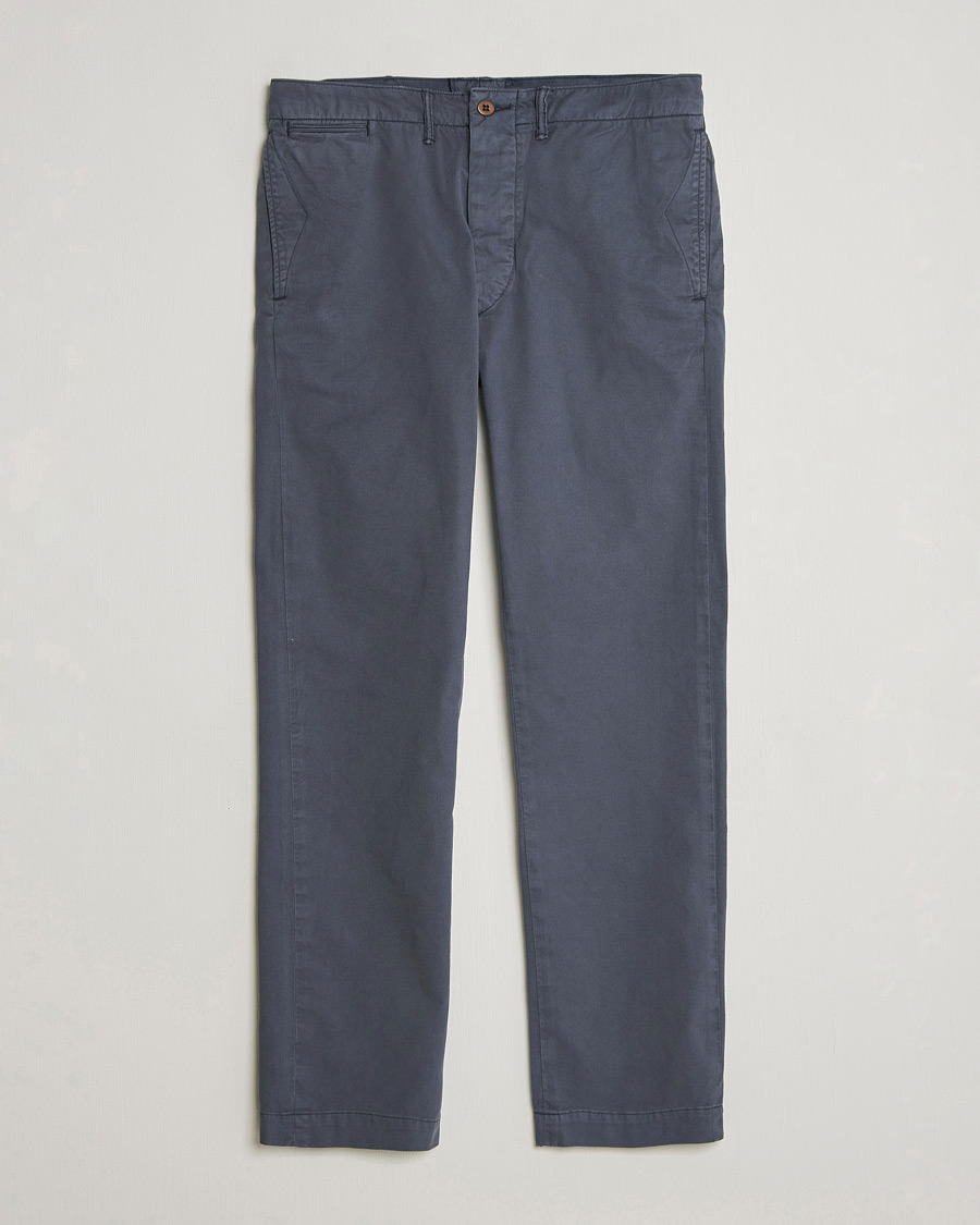 Heren | Broeken | RRL | Officers Flat Pants Navy