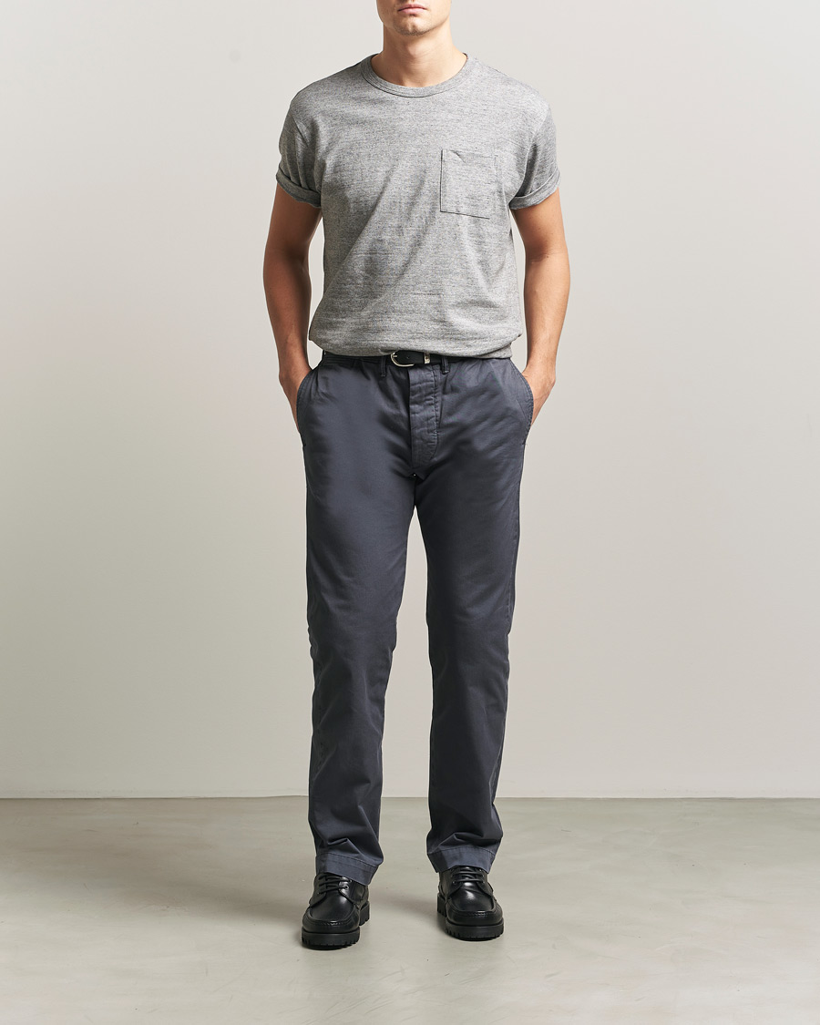 Heren | Broeken | RRL | Officers Flat Pants Navy