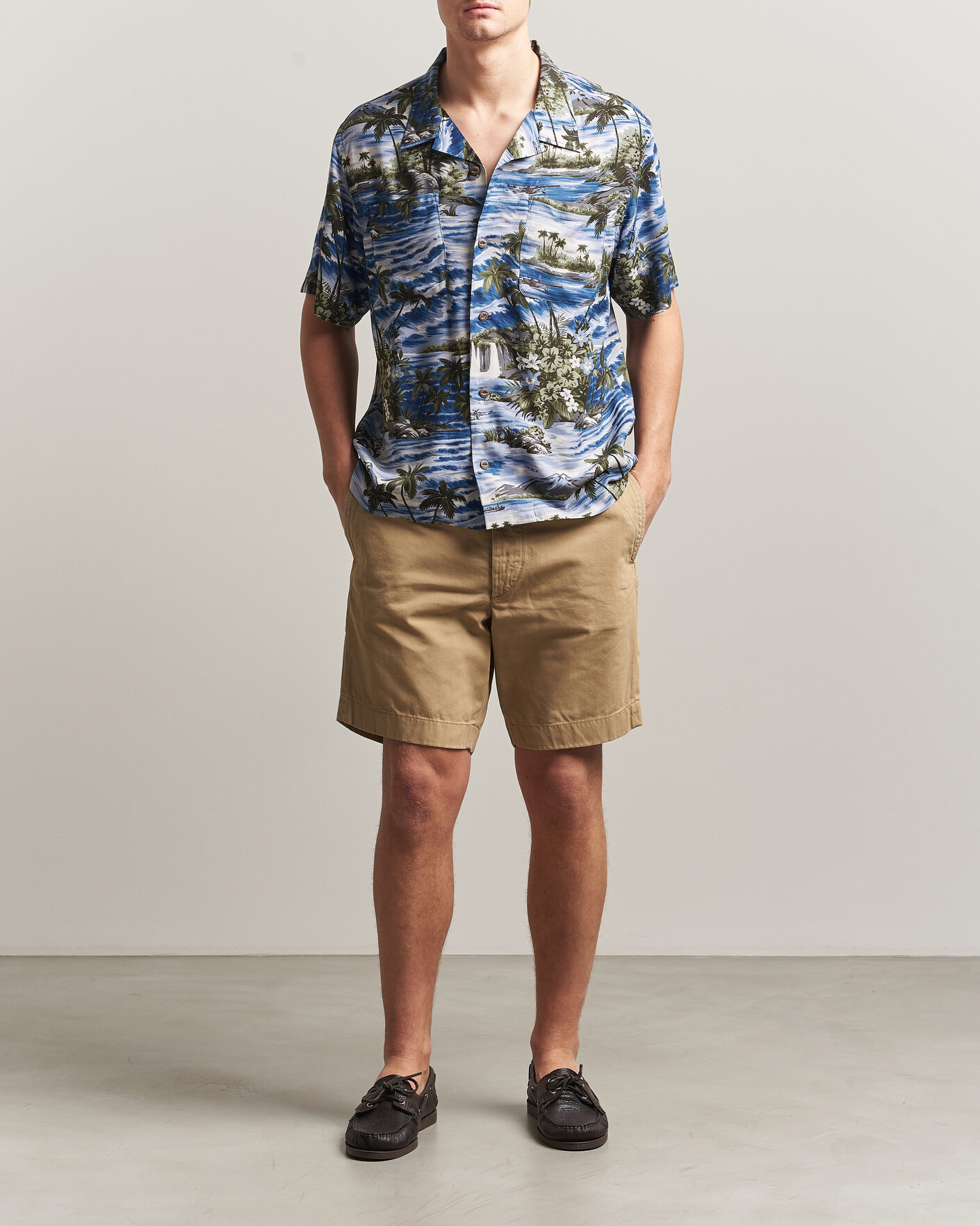 Heren | Korte broek | RRL | Officers Flat Shorts New Military Khaki