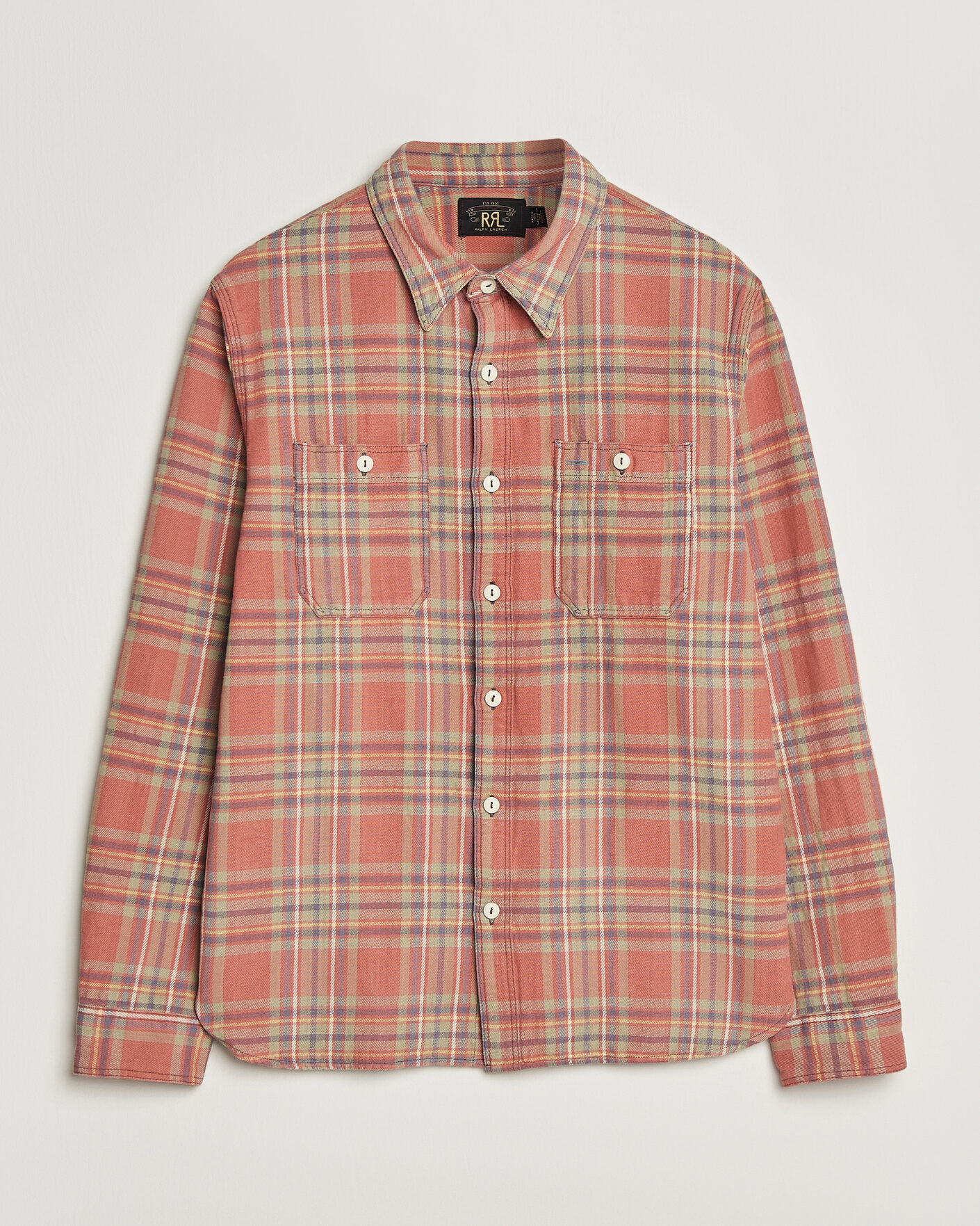 Heren | Overhemden | RRL | Cameron Double Pocket Shirt Red/Blue Check