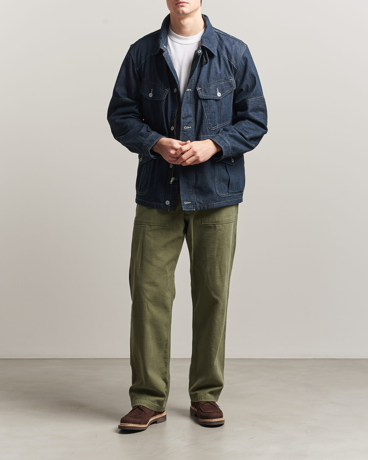 Heren | Jassen | RRL | Bannerman Denim Field Jacket Medium Wash