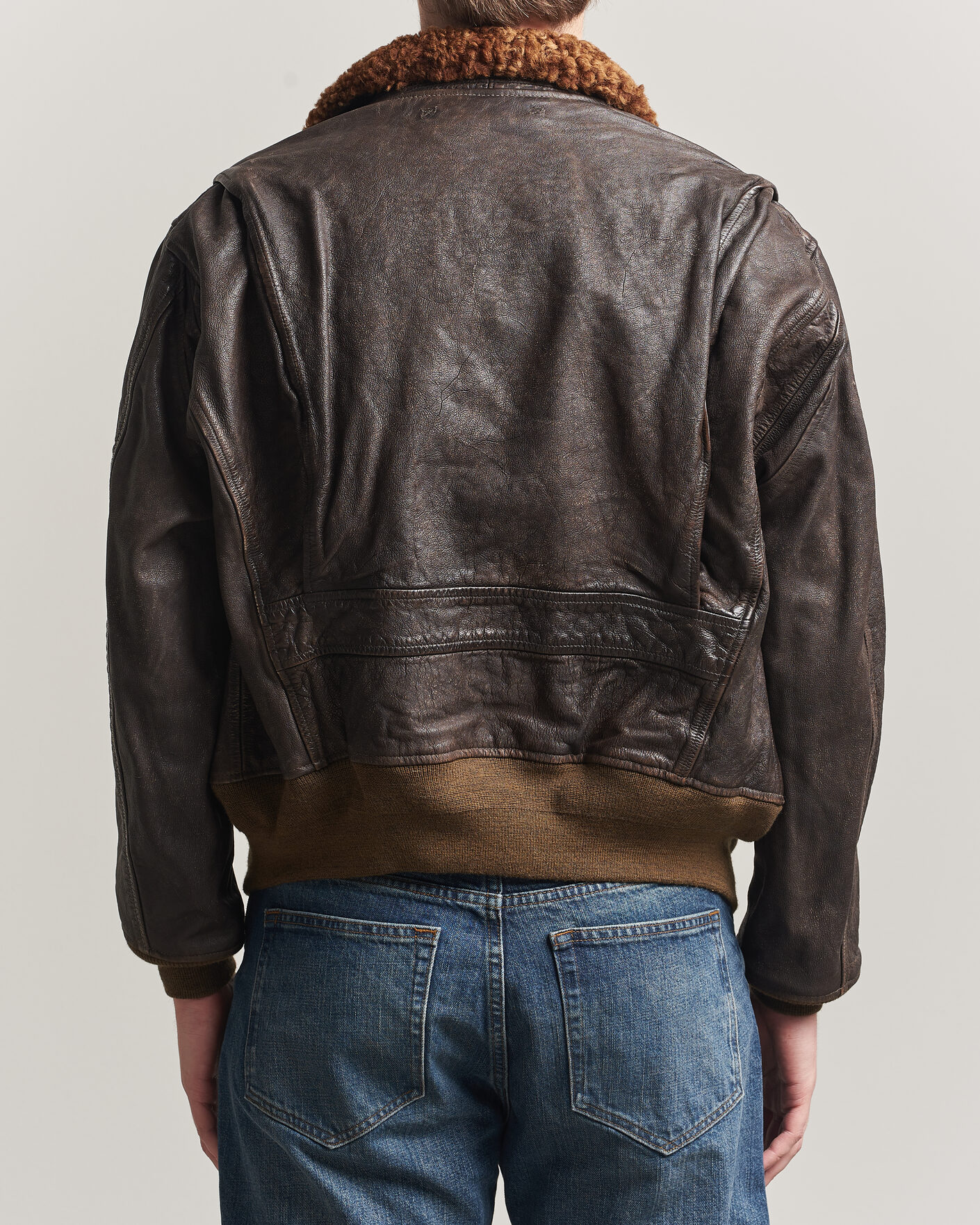 Heren | Jassen | RRL | Pratt Leather Jacket Vintage Brown