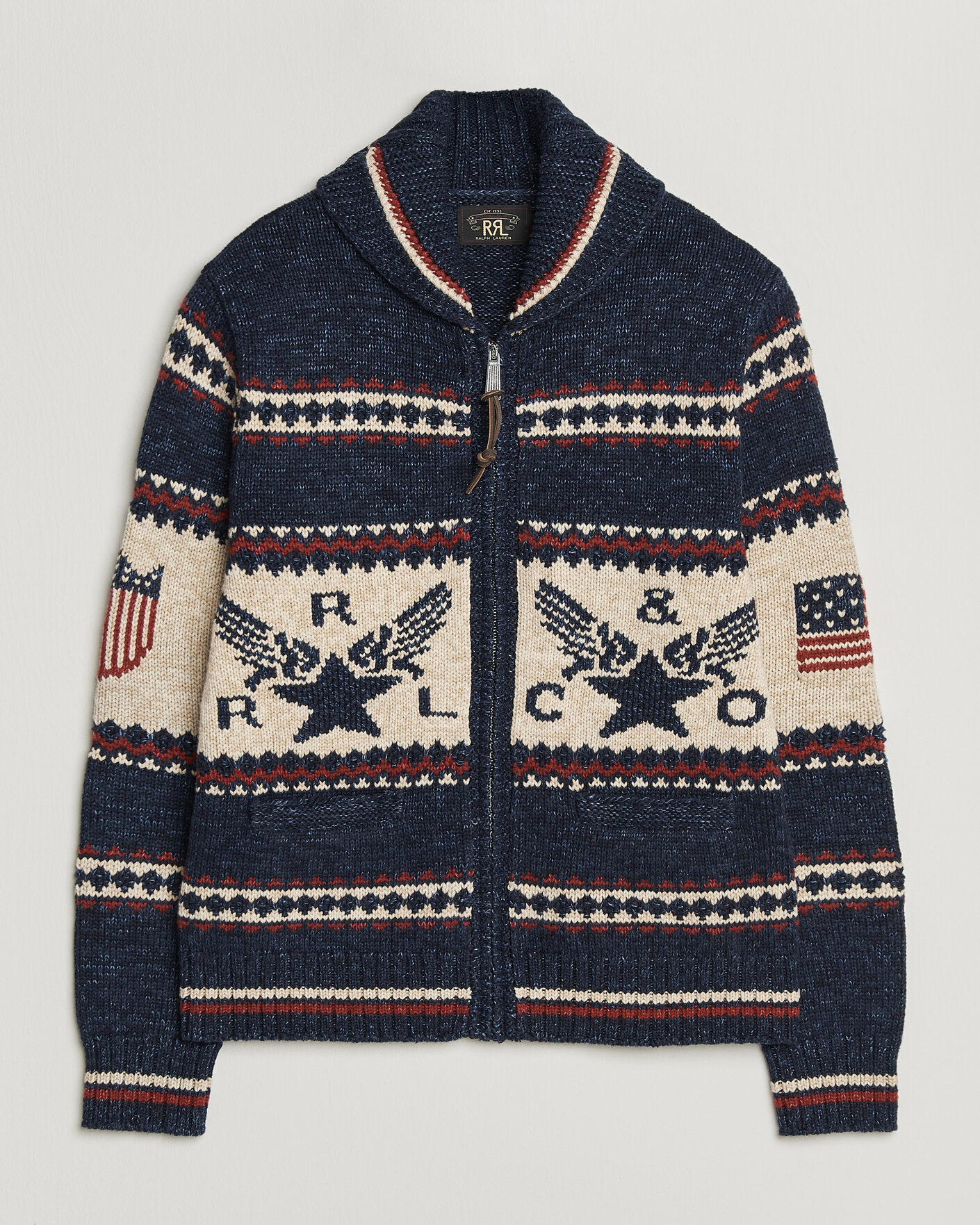 Heren | Truien | RRL | Jacquard Shawl Cardigan Indigo