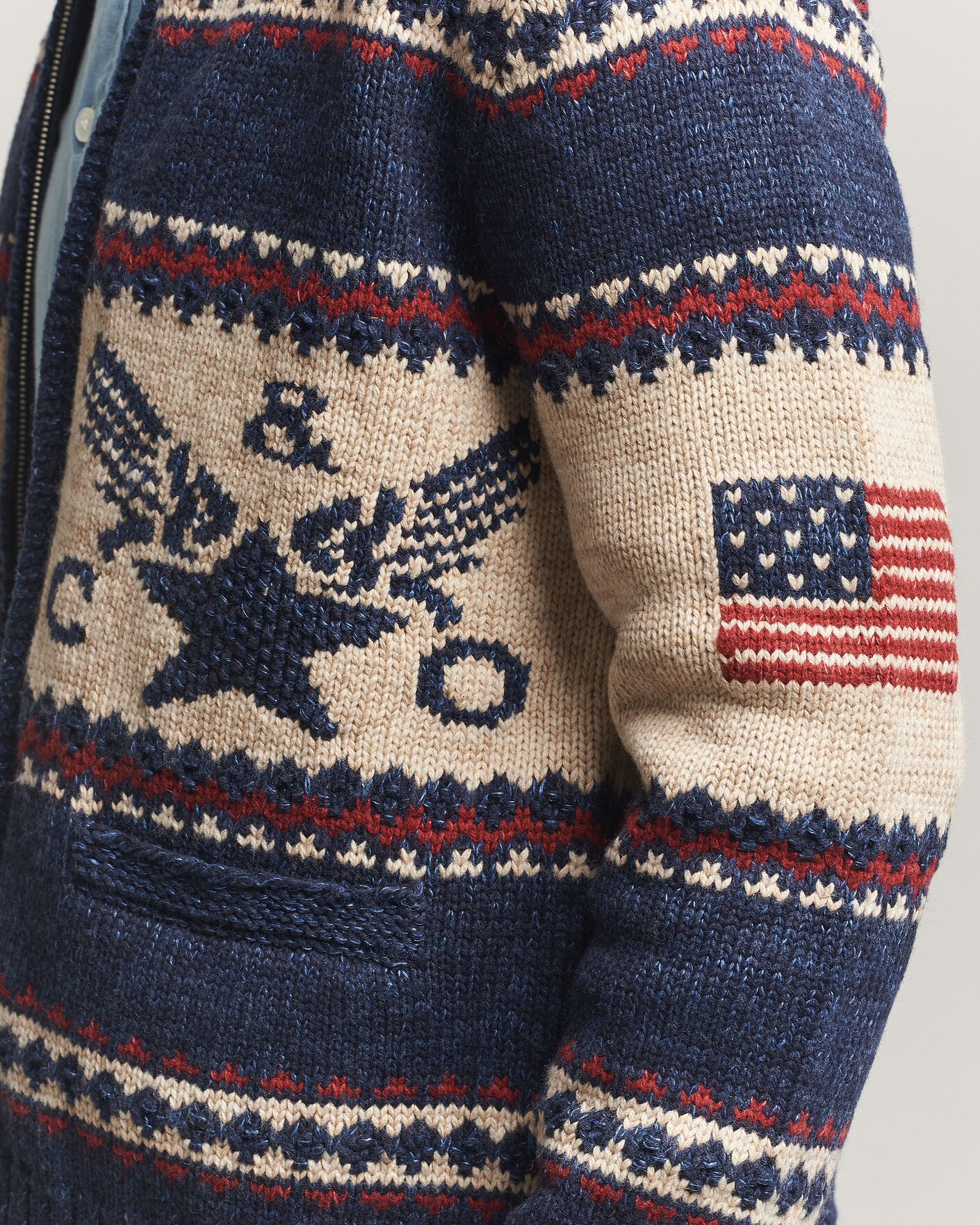 Heren | Truien | RRL | Jacquard Shawl Cardigan Indigo