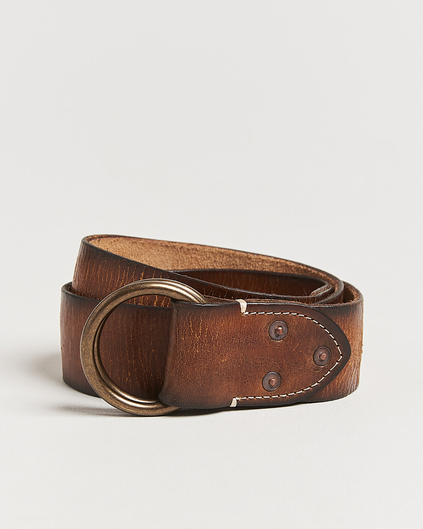 Heren | RRL Ring Belt Vintage Brown | RRL | Ring Belt Vintage Brown