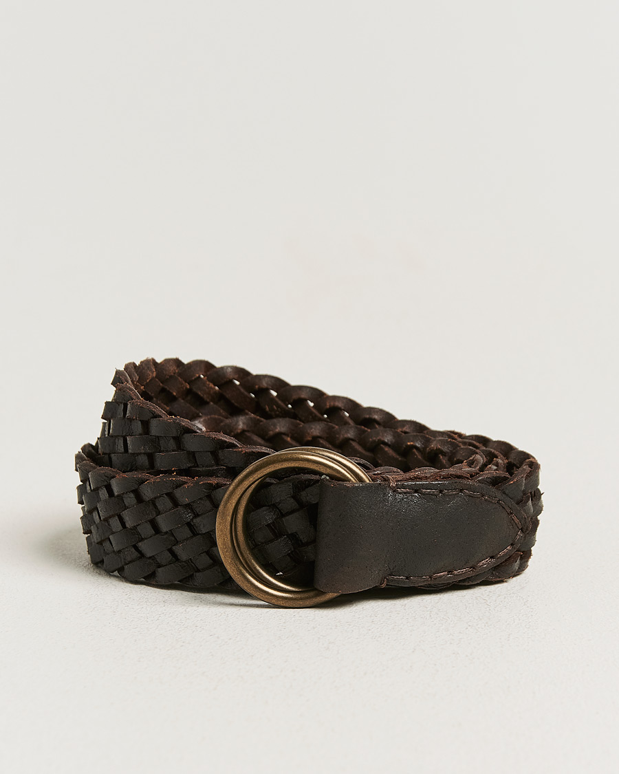 Heren | Riemen | RRL | Braided Belt Dark Brown