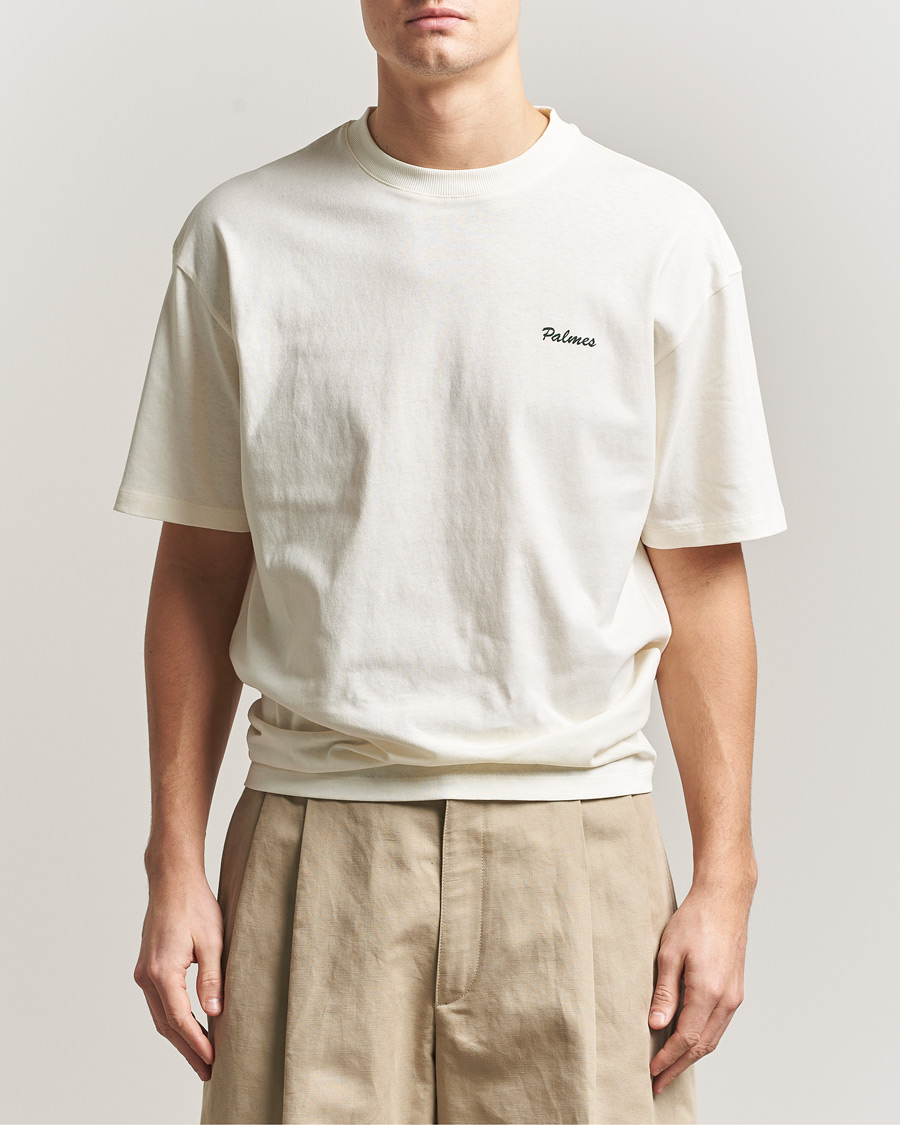 Heren | T-shirts | Palmes | Stitch T-Shirt Off White