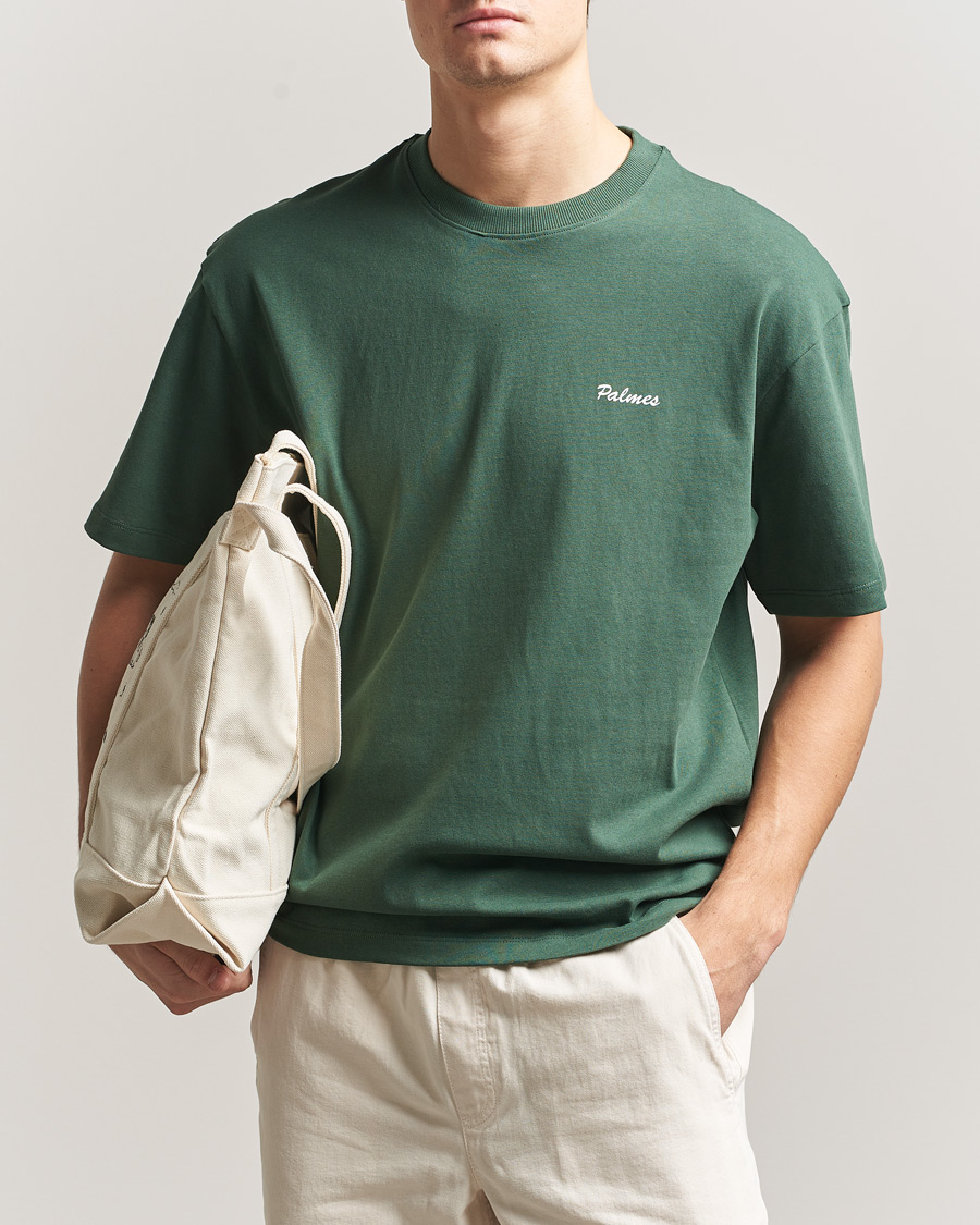 Heren | T-shirts | Palmes | Stitch T-Shirt Dark Green