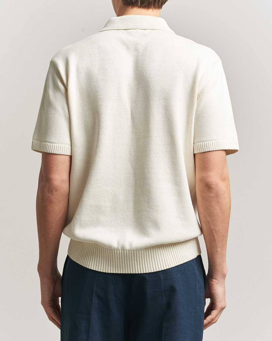 Heren | Polo's | Palmes | Cotton Knit Polo Off White