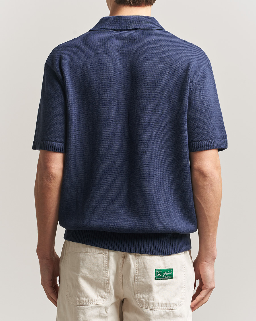 Heren | Polo's | Palmes | Cotton Knit Polo Navy
