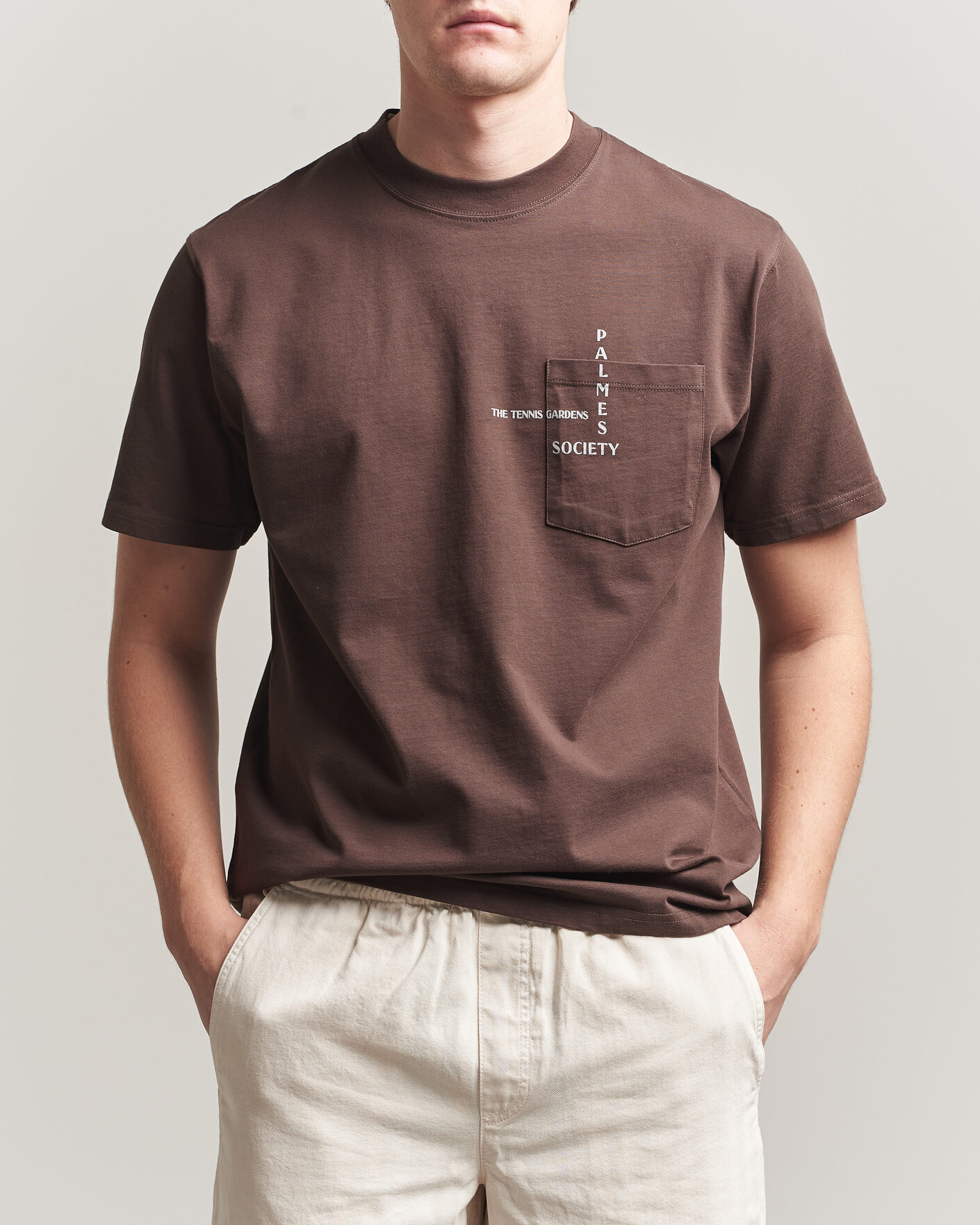 Heren | T-shirts | Palmes | Ramus Pocket T-Shirt Brown