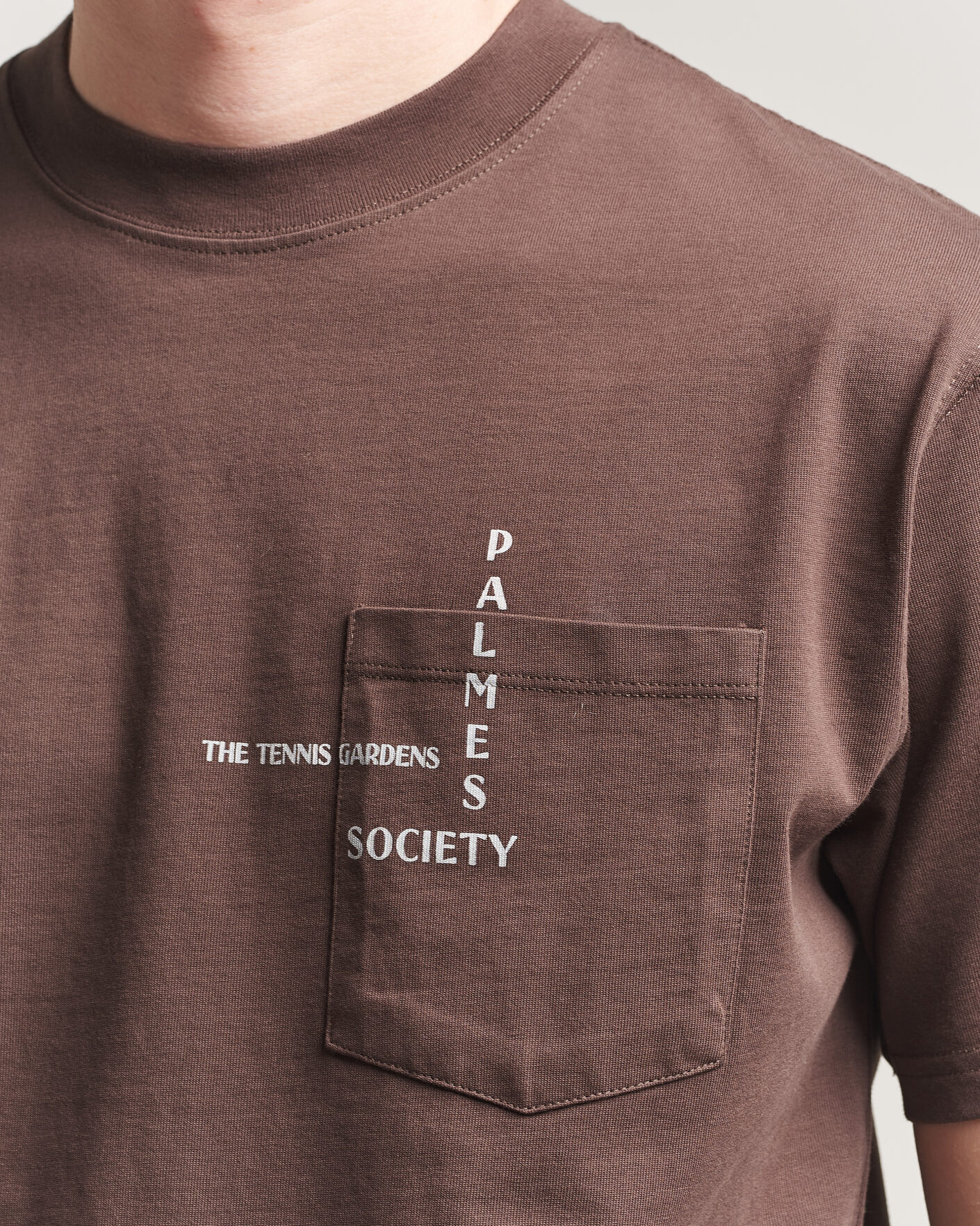 Heren | T-shirts | Palmes | Ramus Pocket T-Shirt Brown