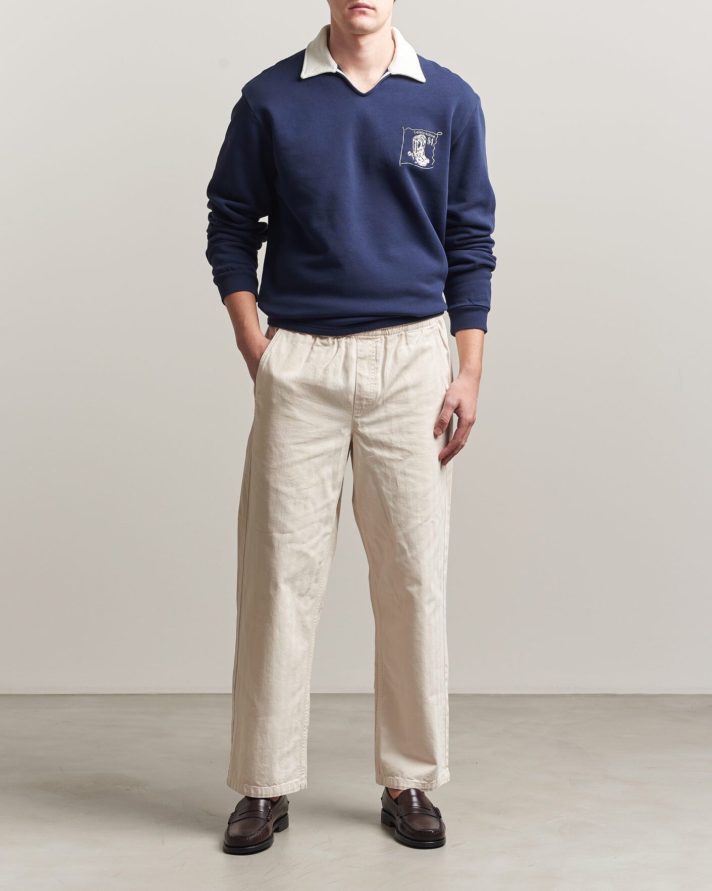 Heren | Truien | Palmes | Boot Open Rugby Shirt Navy