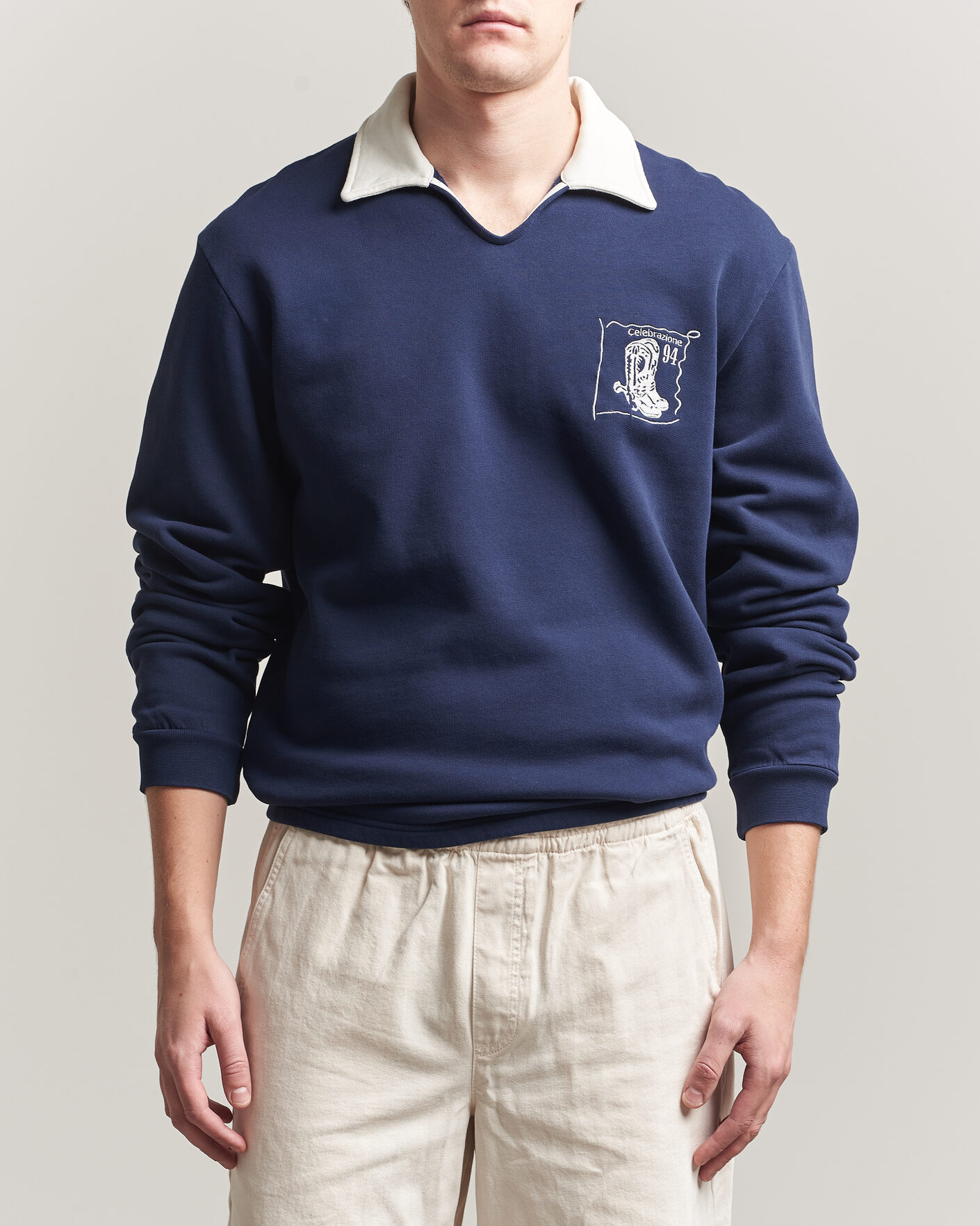 Heren | Truien | Palmes | Boot Open Rugby Shirt Navy