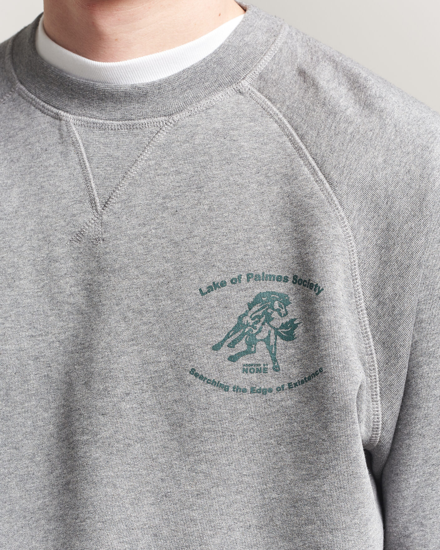 Heren | Truien | Palmes | Lake Raglan Sweatshirt Grey Melange
